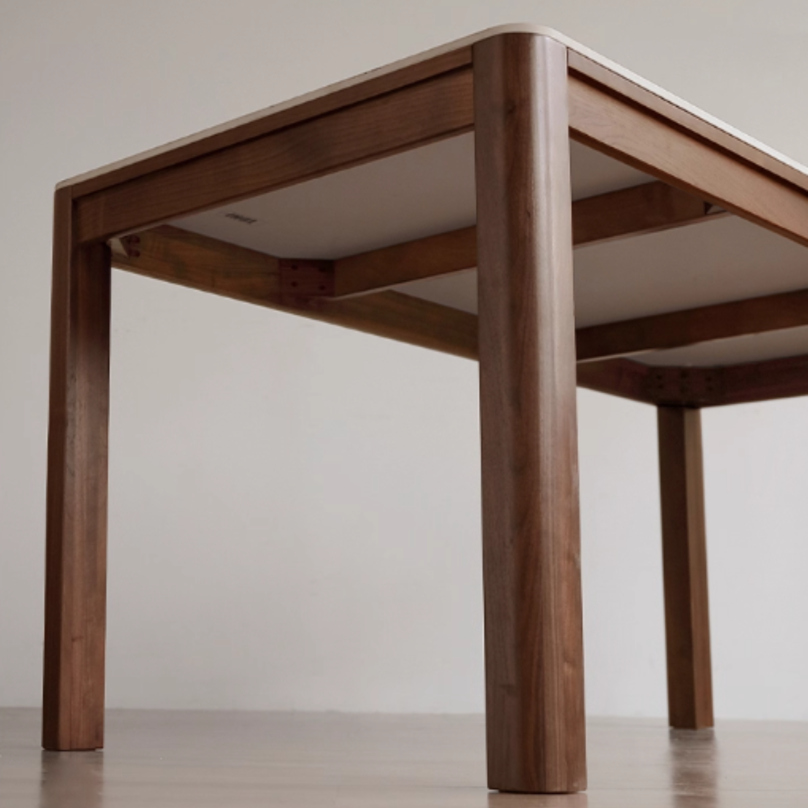 Black Walnut Solid Wood Light Luxury Style Rock Plate Dining Table