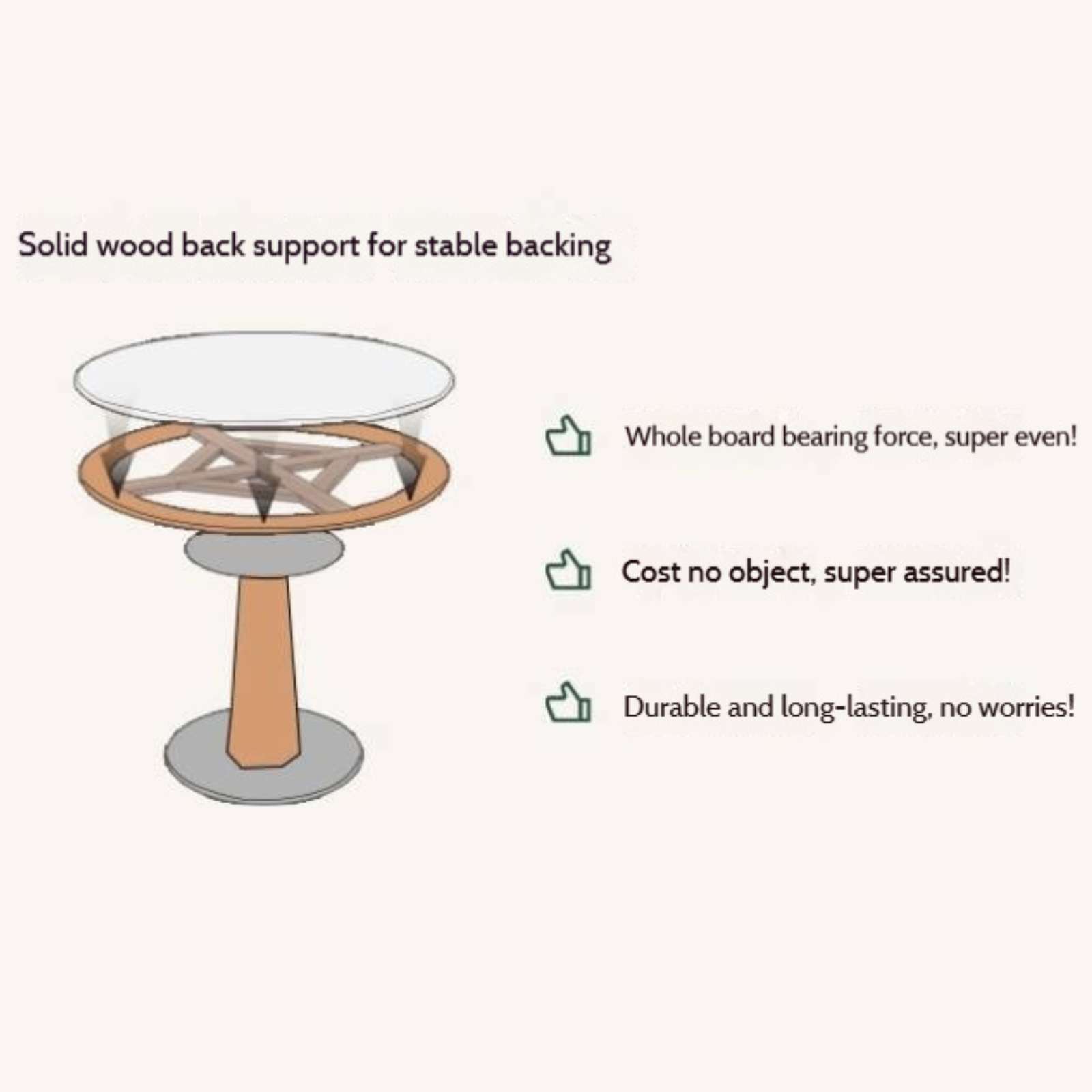 Oak Solid Wood Slab Round Dining Table