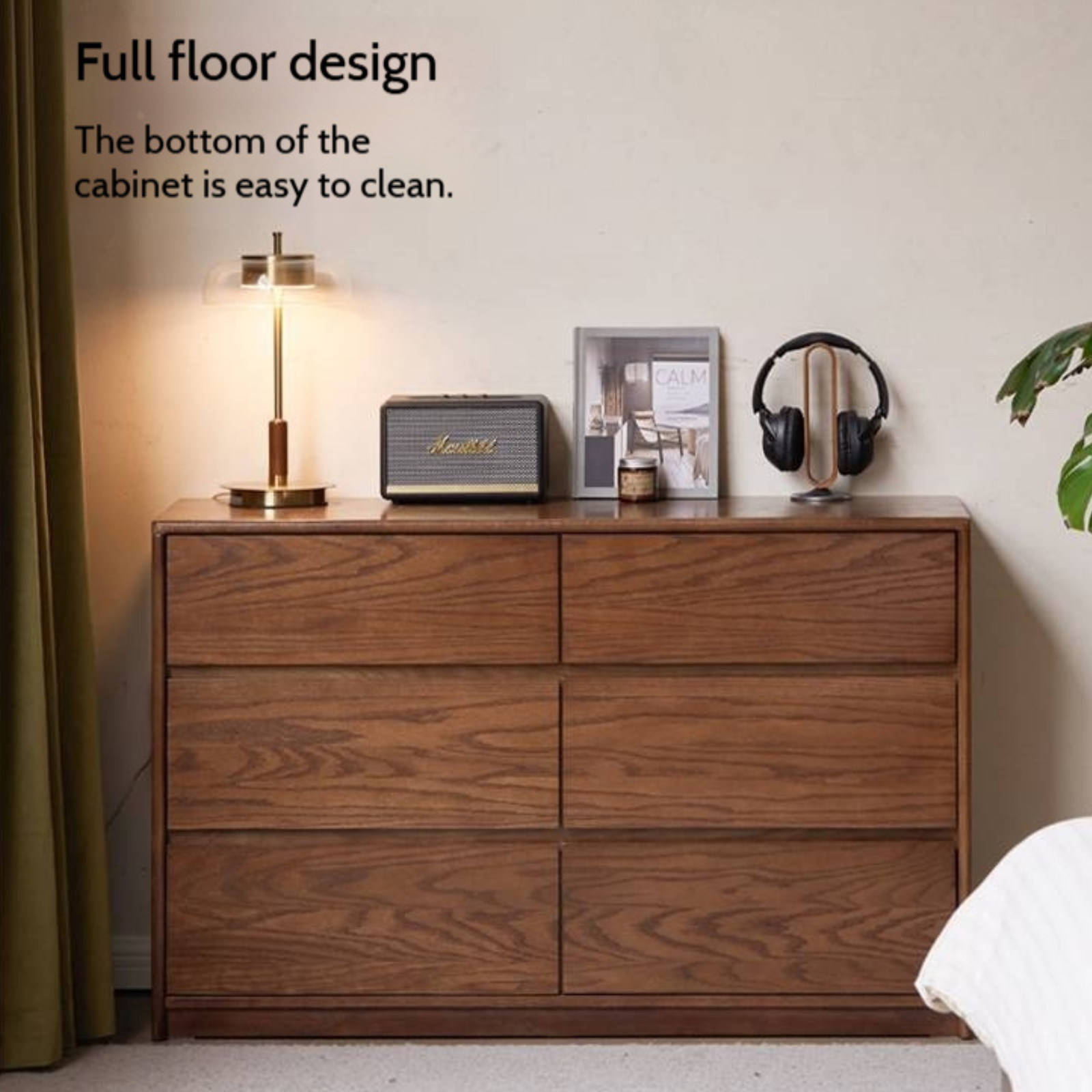 Oak Solid Wood Modern Drawer Cabinet