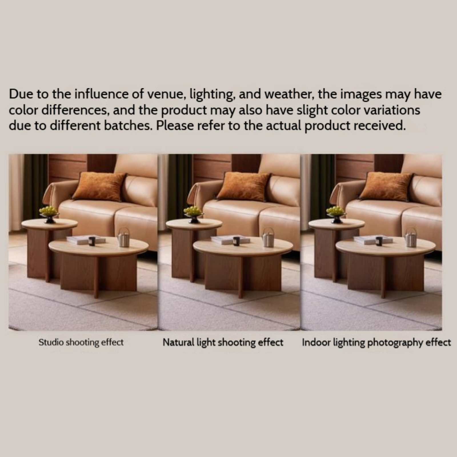 Oak Solid Wood Italian Light Luxury Style Slab Round Table