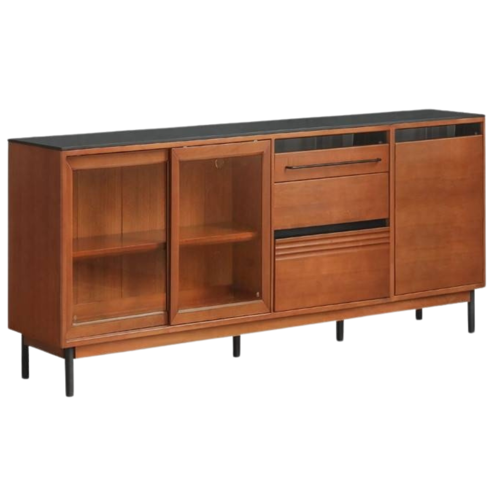 Poplar Solid Wood Antique Style Dining Cabinet