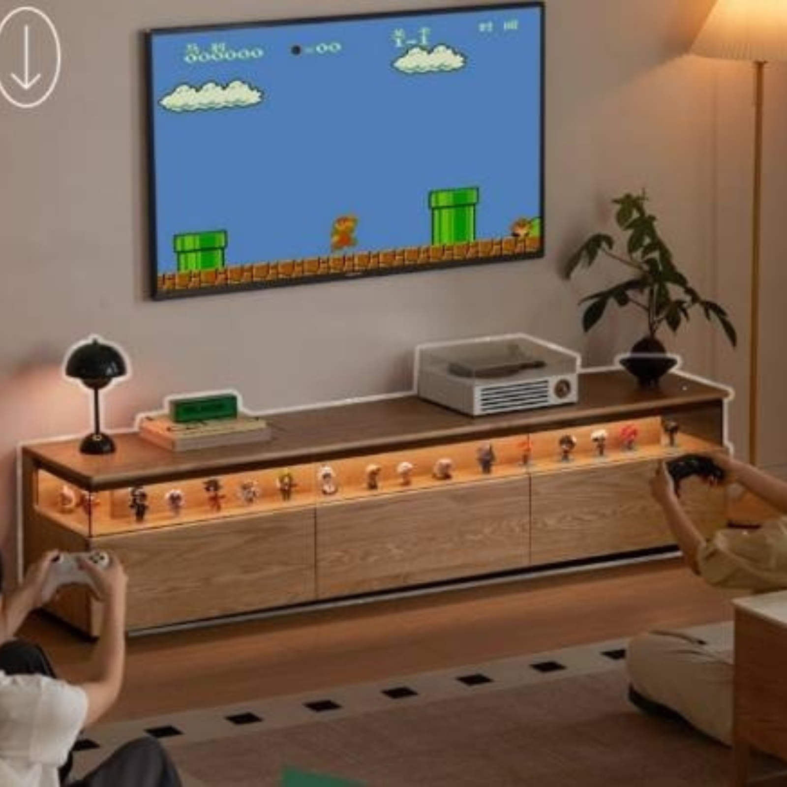 Ash Solid Wood Modern TV Cabinet