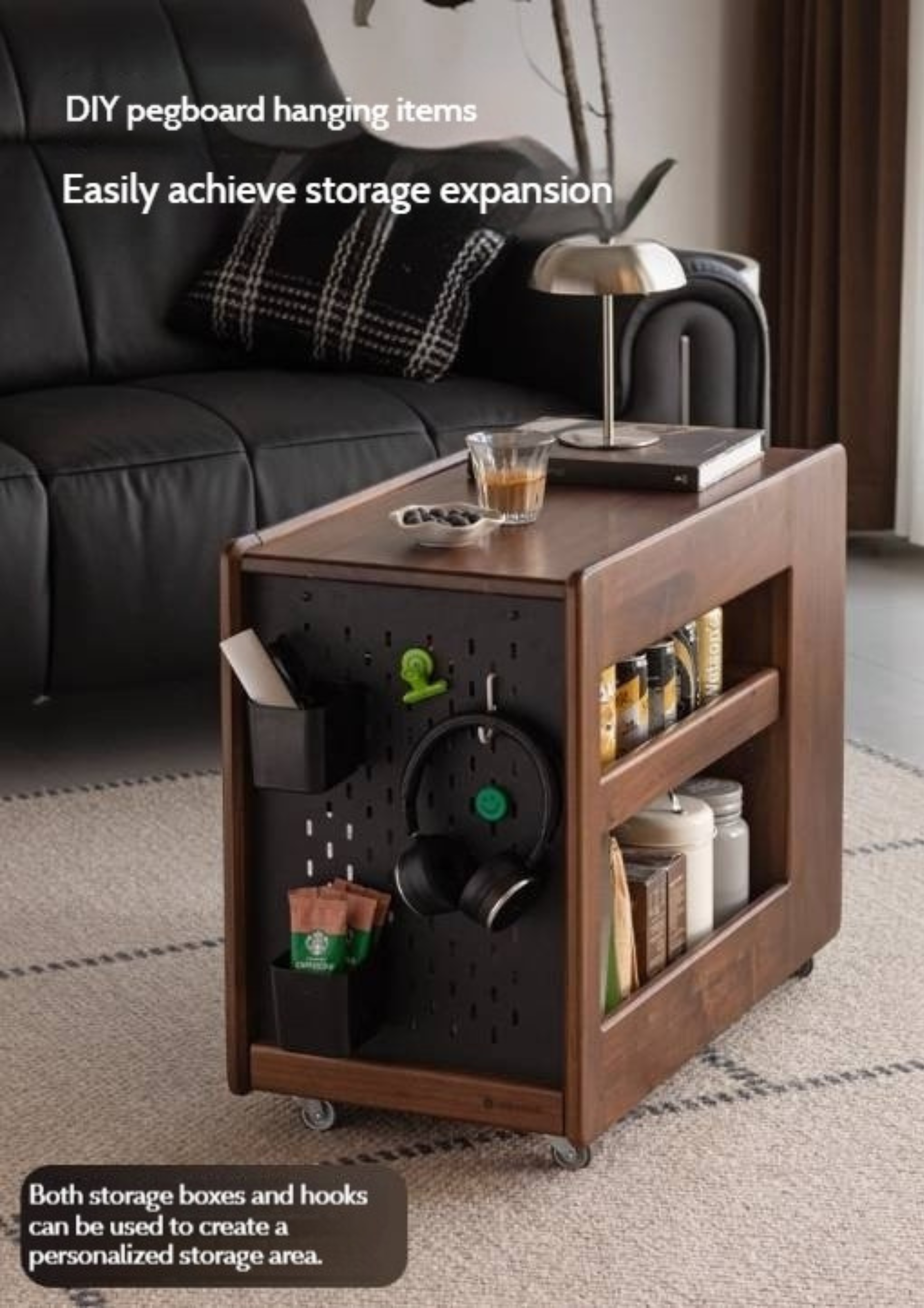 Black Walnut, Oak Solid Wood Luxury Corner Side Table