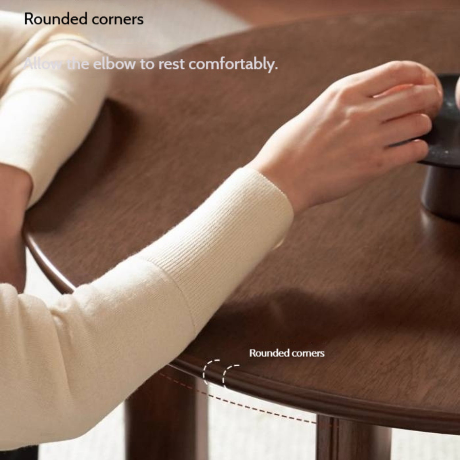 Sandalwood, Oak Solid Wood Modern Coffee Table