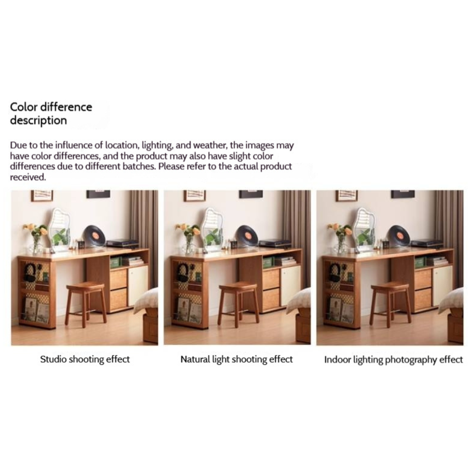 Cherry Solid Wood Vintage Style Office Desk