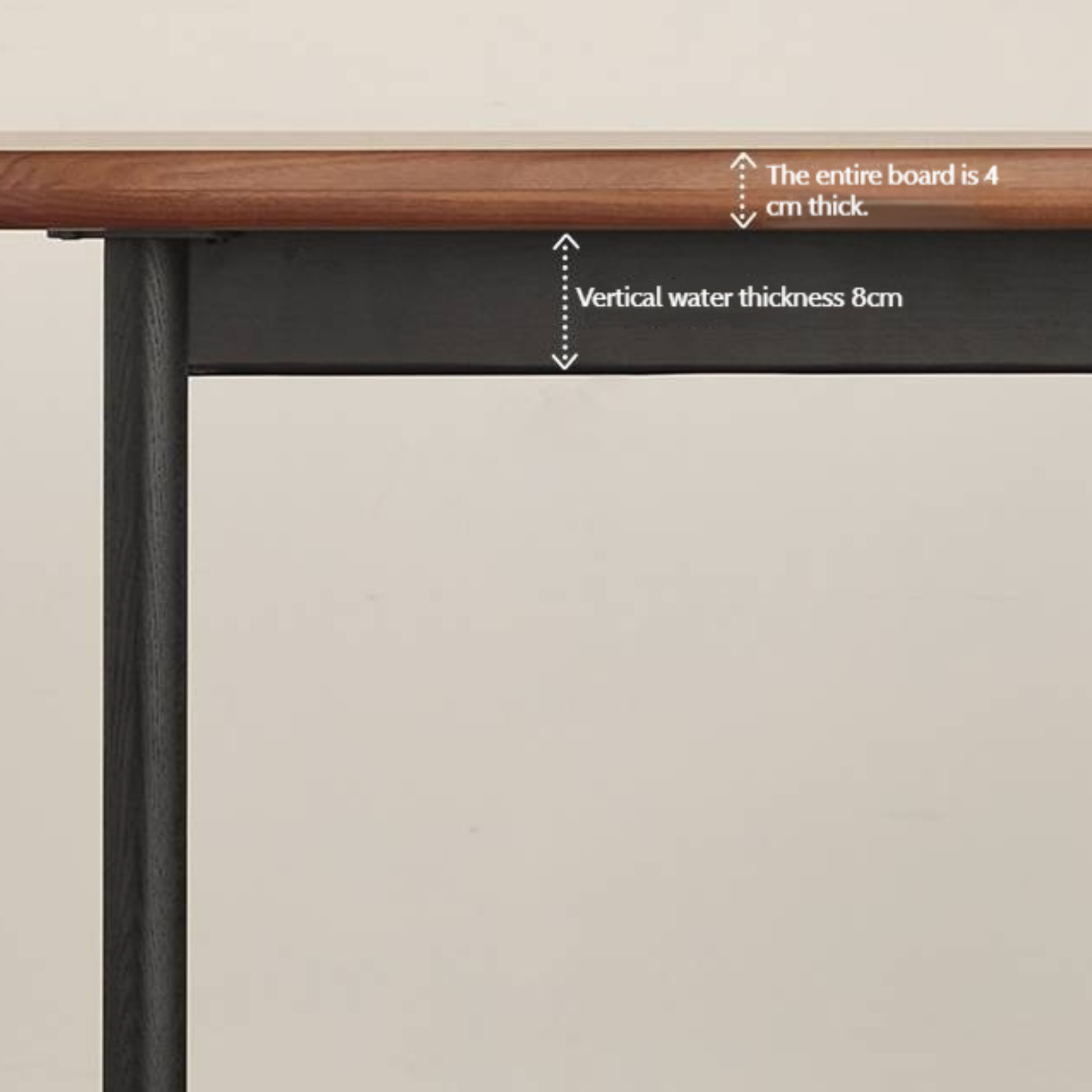 Black Walnut Solid Wood French Retro Style Dining Table