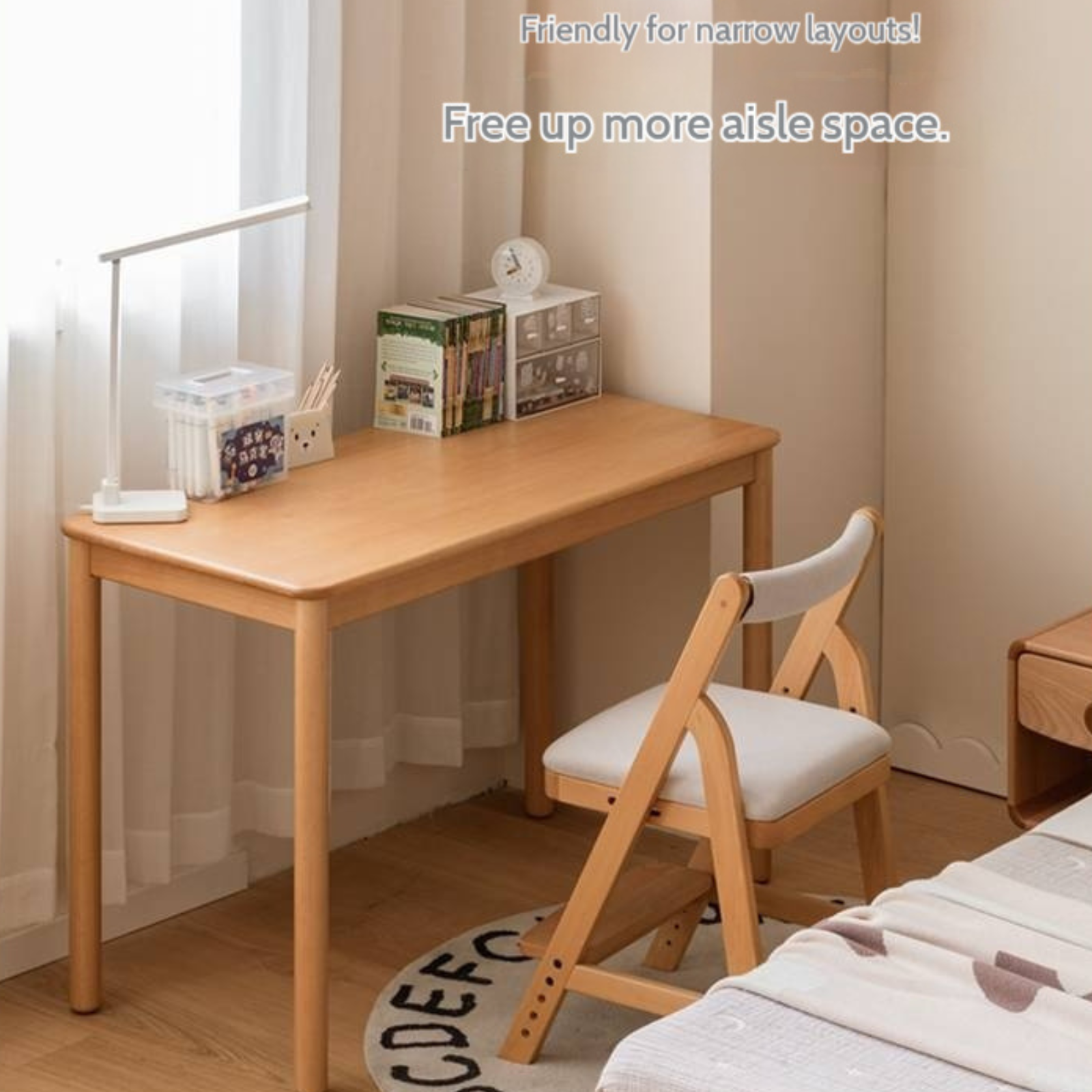 Beech Solid Wood Kids Study Table