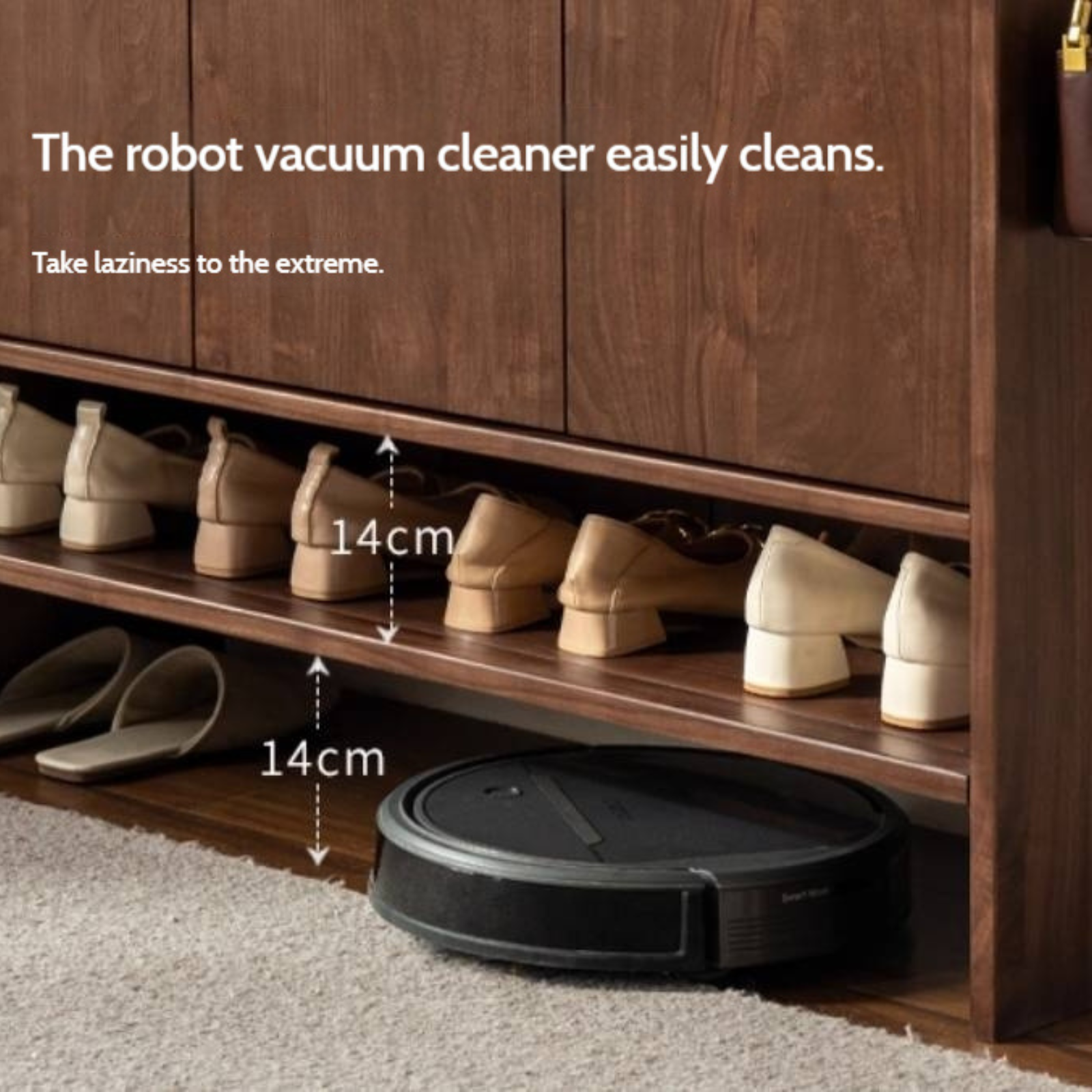 Black Walnut, Oak Solid Wood Italian Light Luxury Shoe Cabinet