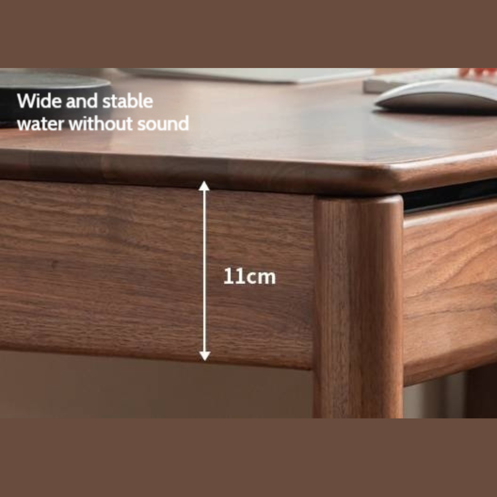 Black Walnut Solid Wood Luxury Office Desk