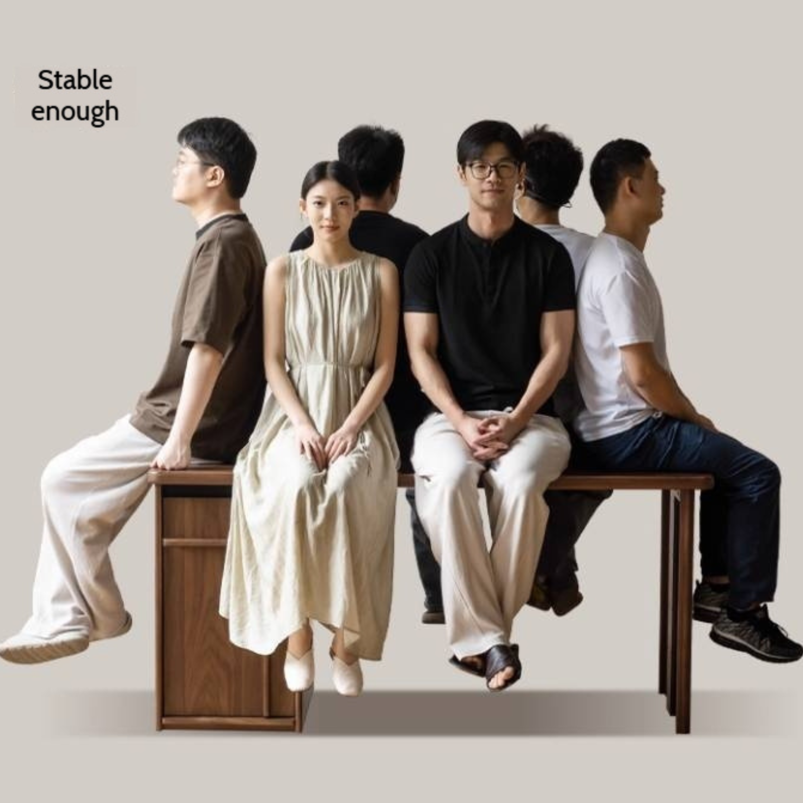 Black Walnut Solid Wood Rectangular Tea Table with Tea Tray