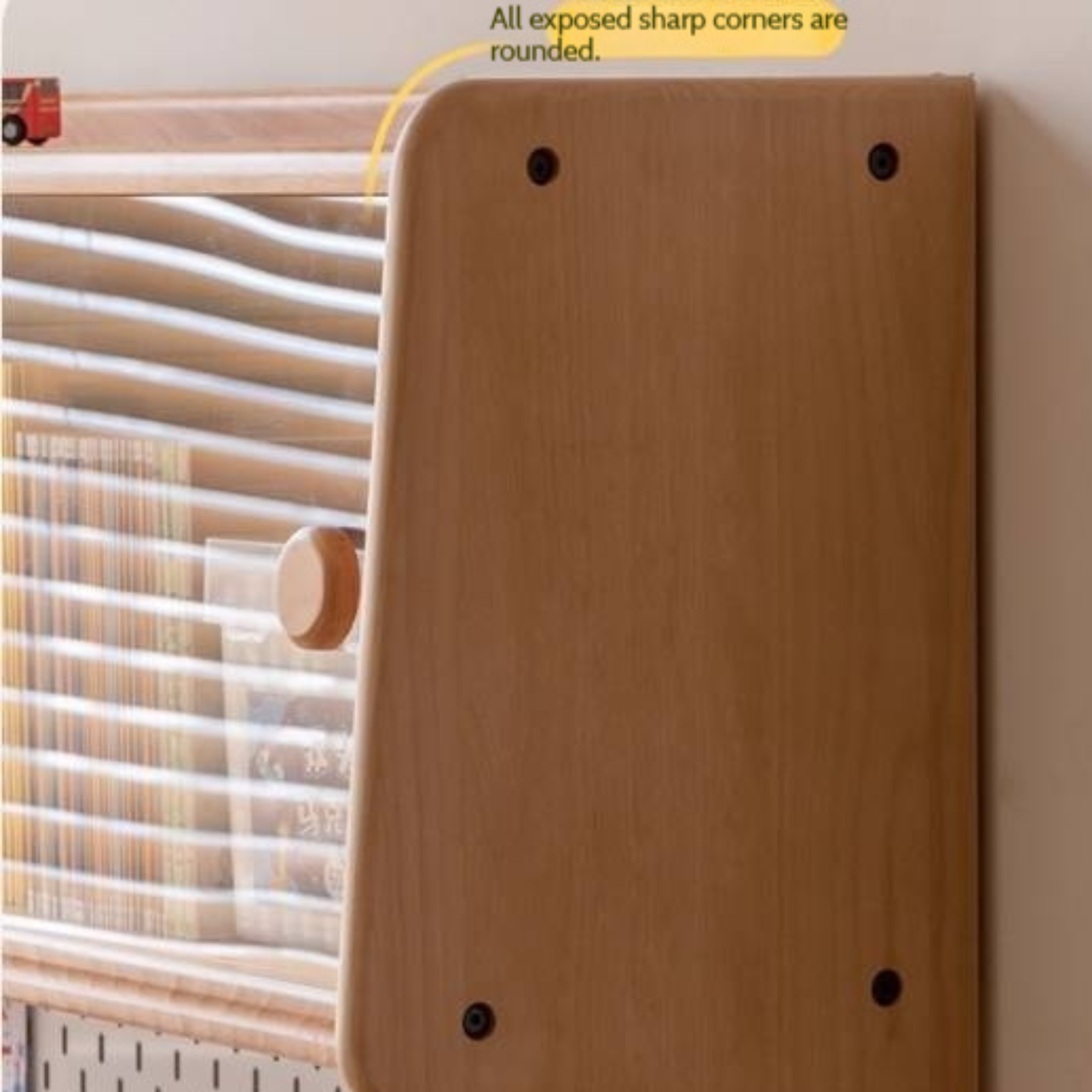 Beech Solid Wood Children's Study Desk Bookshelf Integrated