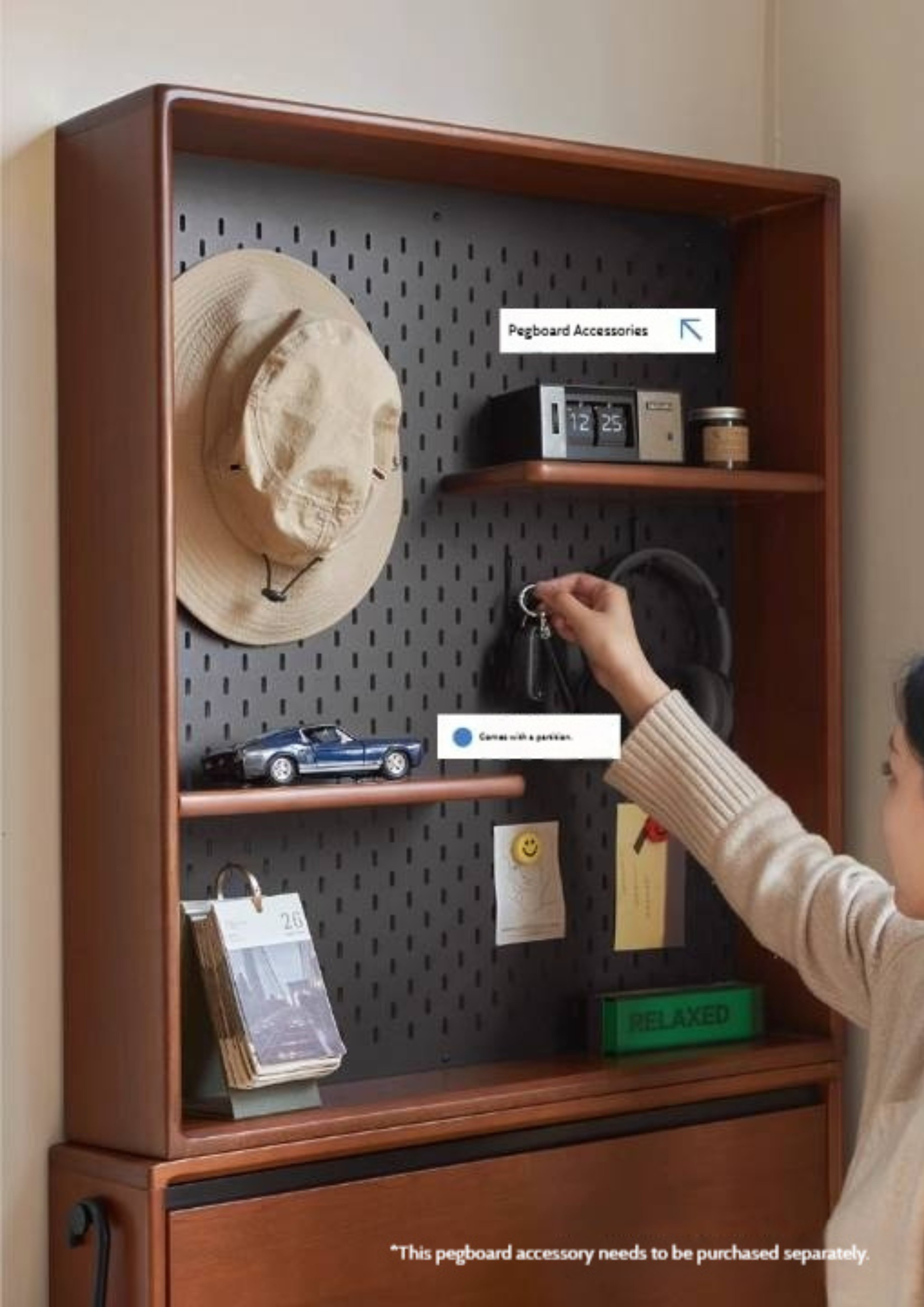 Poplar Solid Wood Middle-Age Ultra-Thin Shoe Cabinet