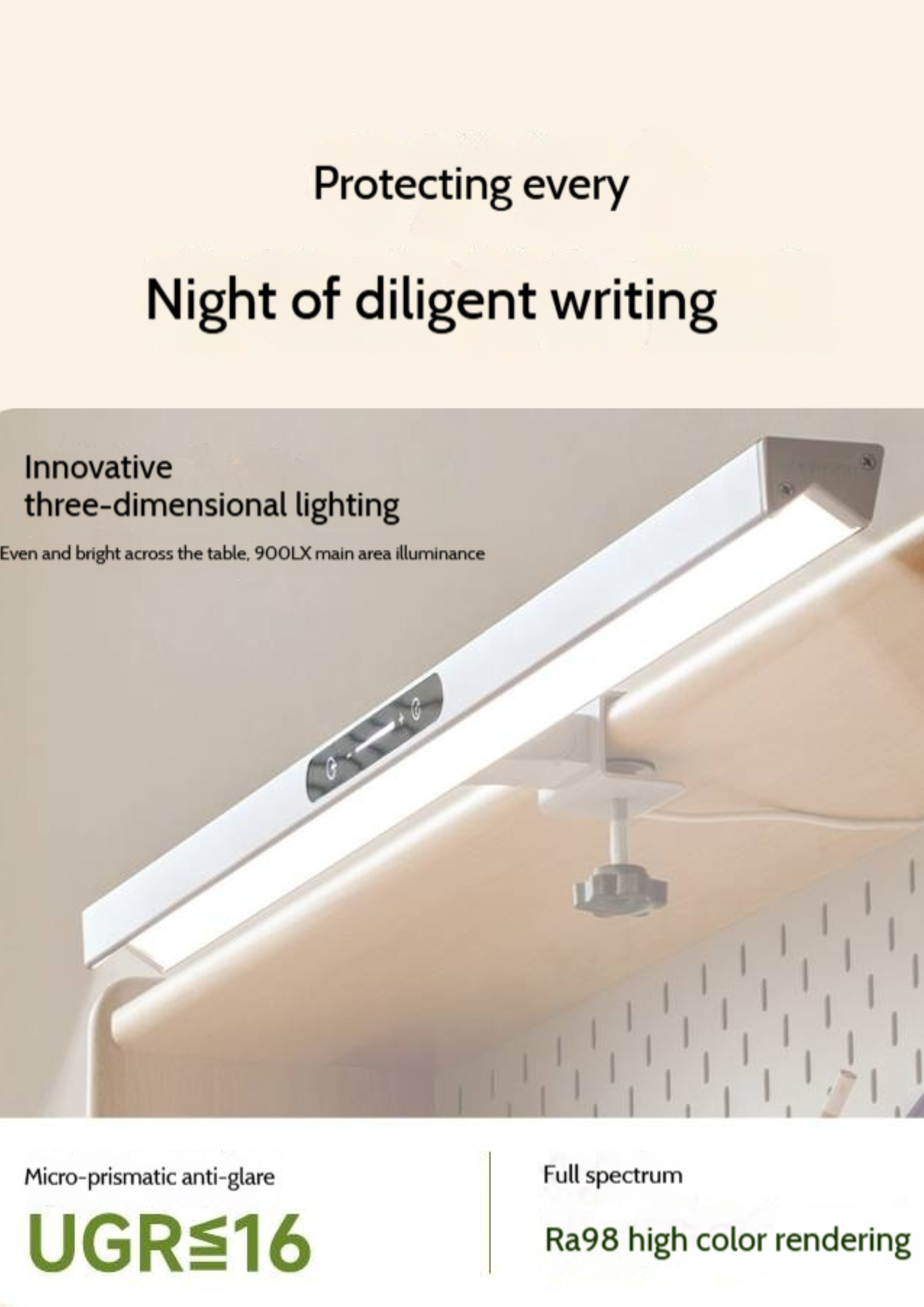 Beech Solid Wood Children's Learning Desk Bookshelf Integrated