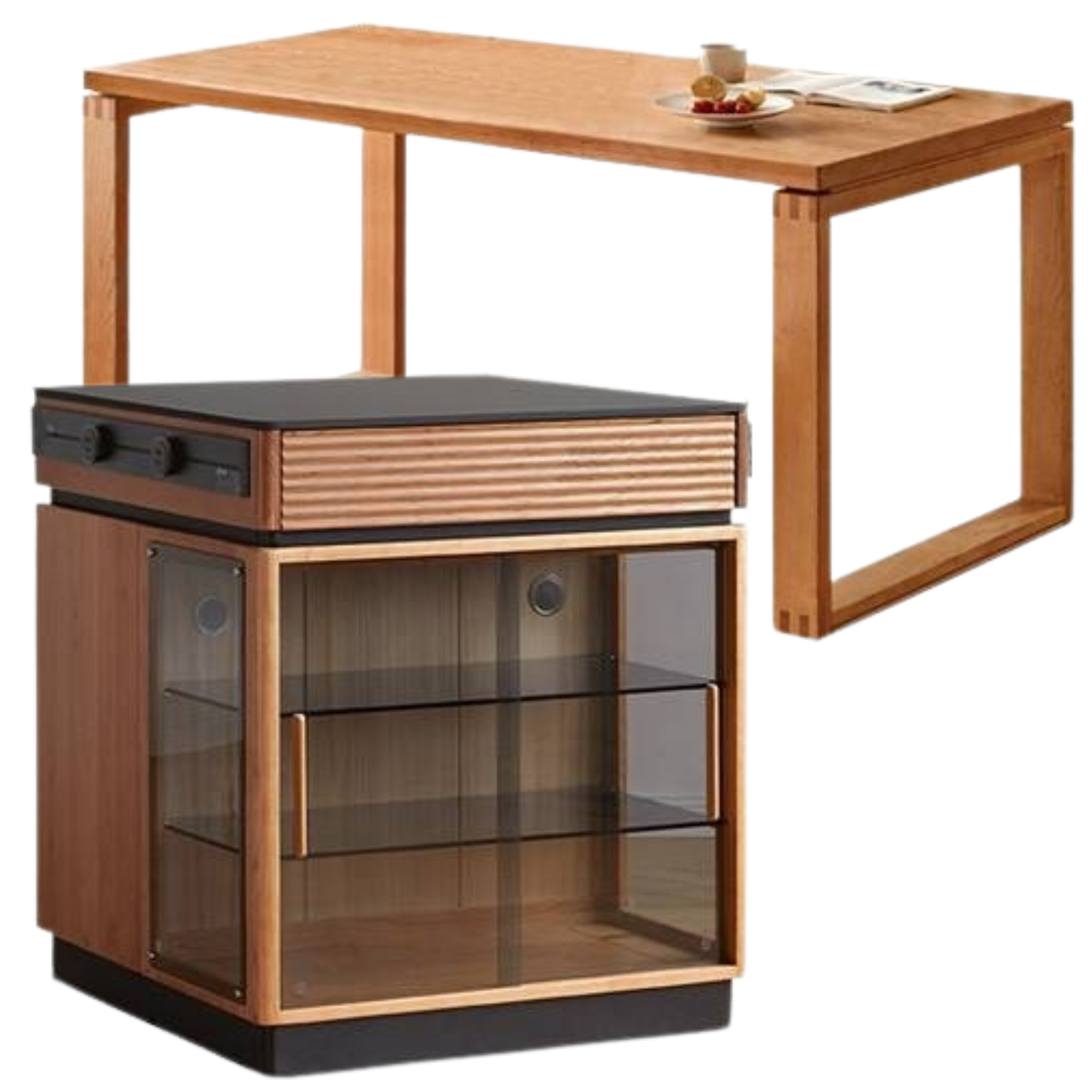 Cherry Solid Wood Retro Island Table