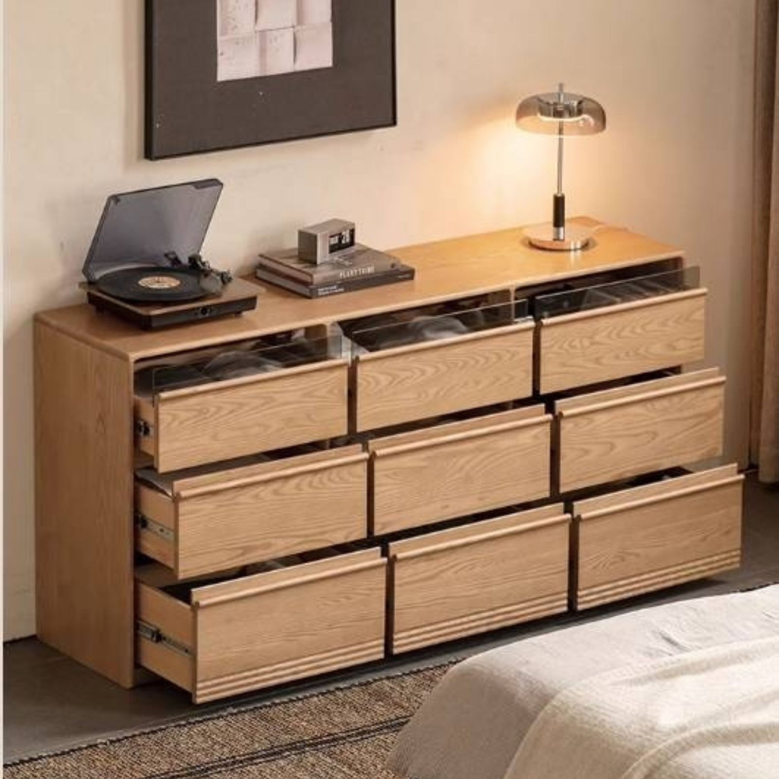 Ash Solid Wood Modern Chest of Drawers