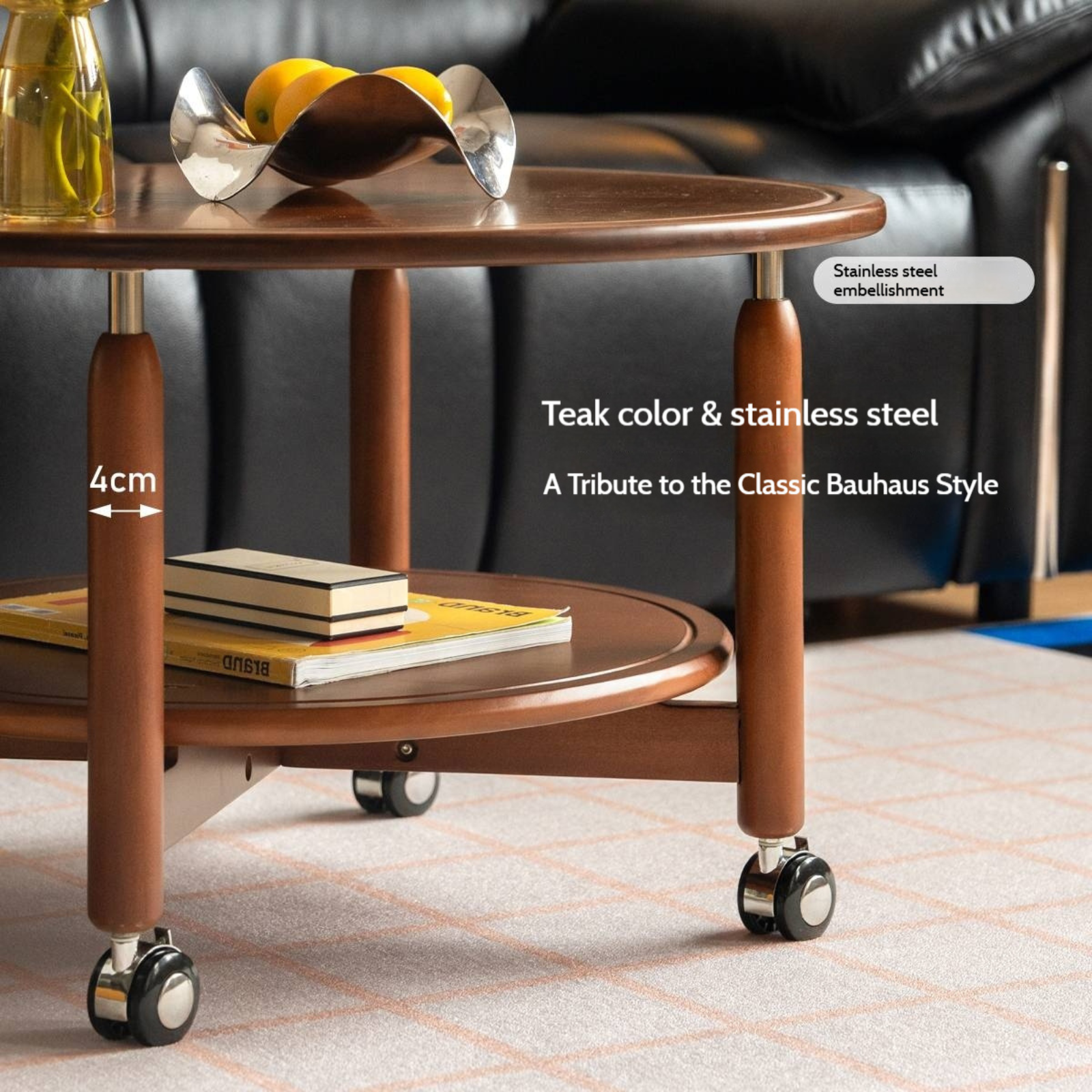 Poplar Solid Wood Antique Style Coffee Table