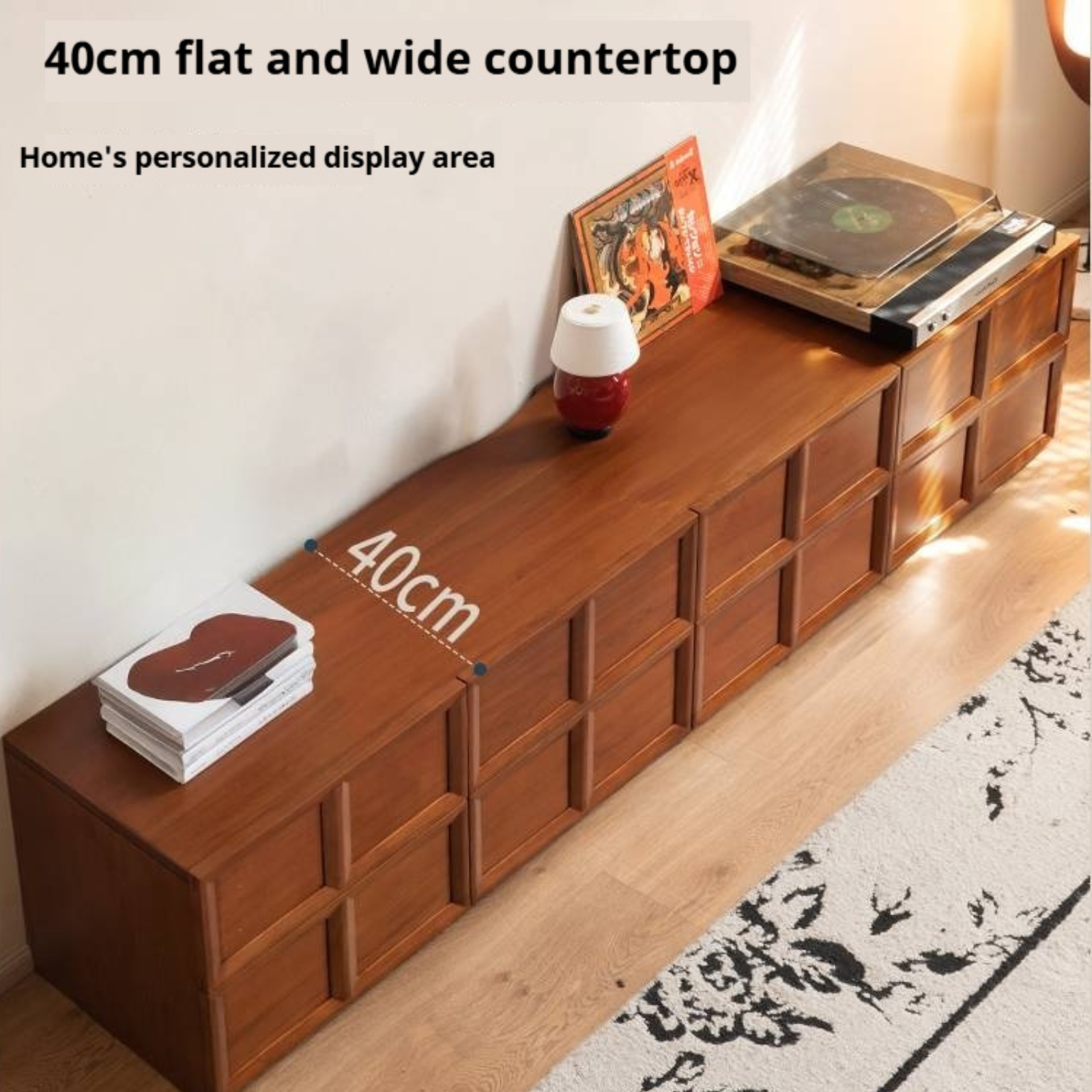 Poplar Solid Wood Antique Style TV Cabinet
