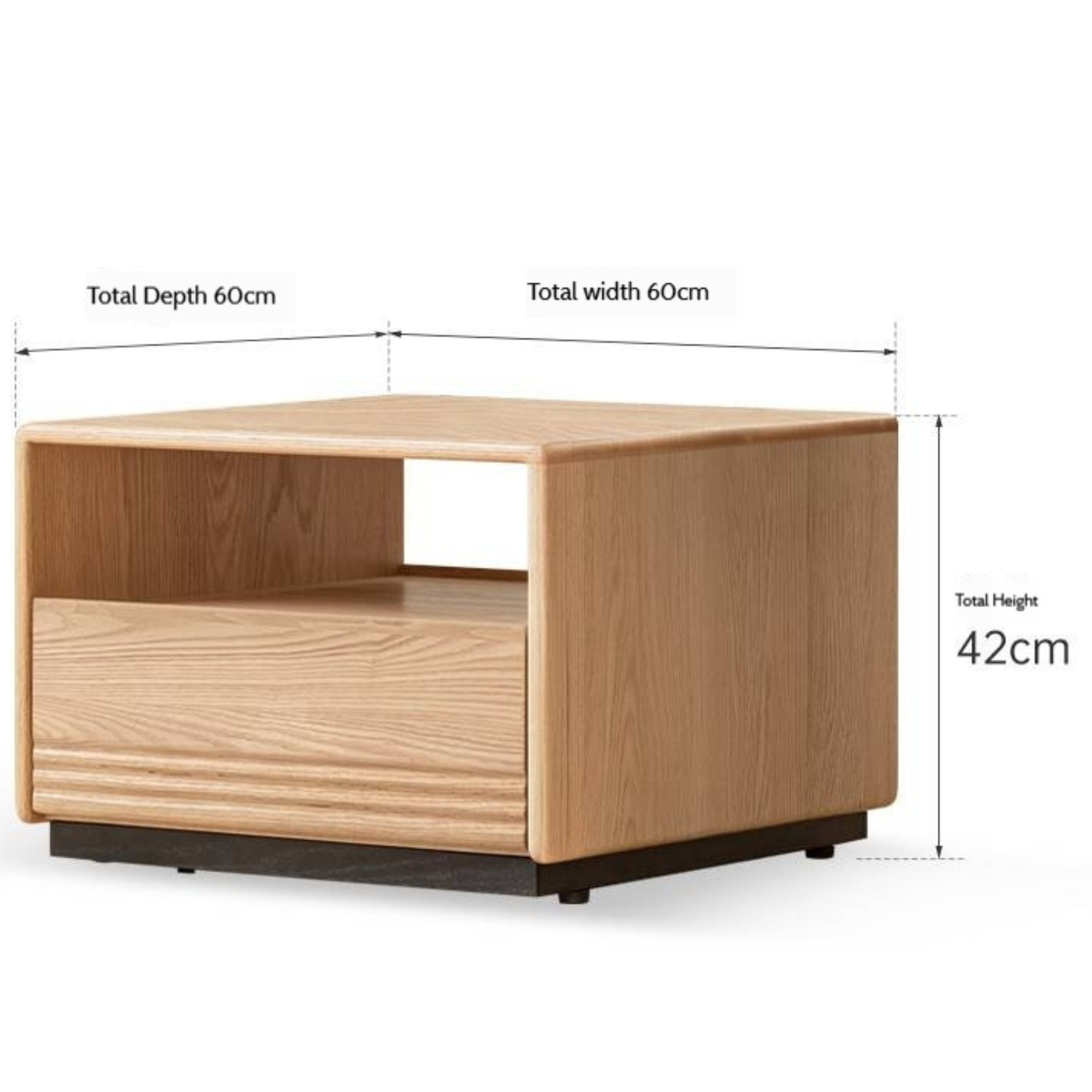 Beech Solid Wood Removable Rock Plate Telescopic Tea Table