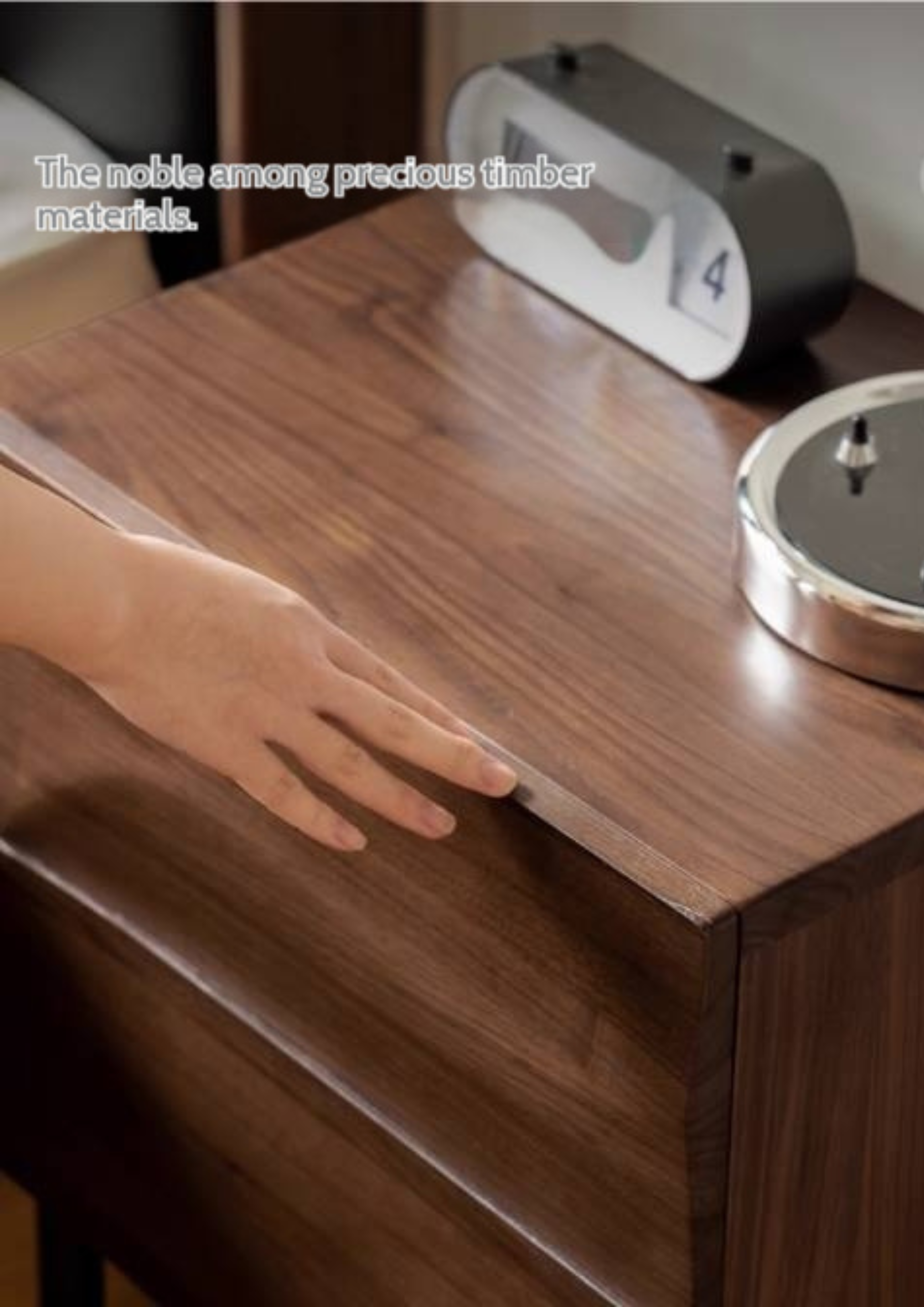 Black Walnut Solid Wood Luxury Nightstands