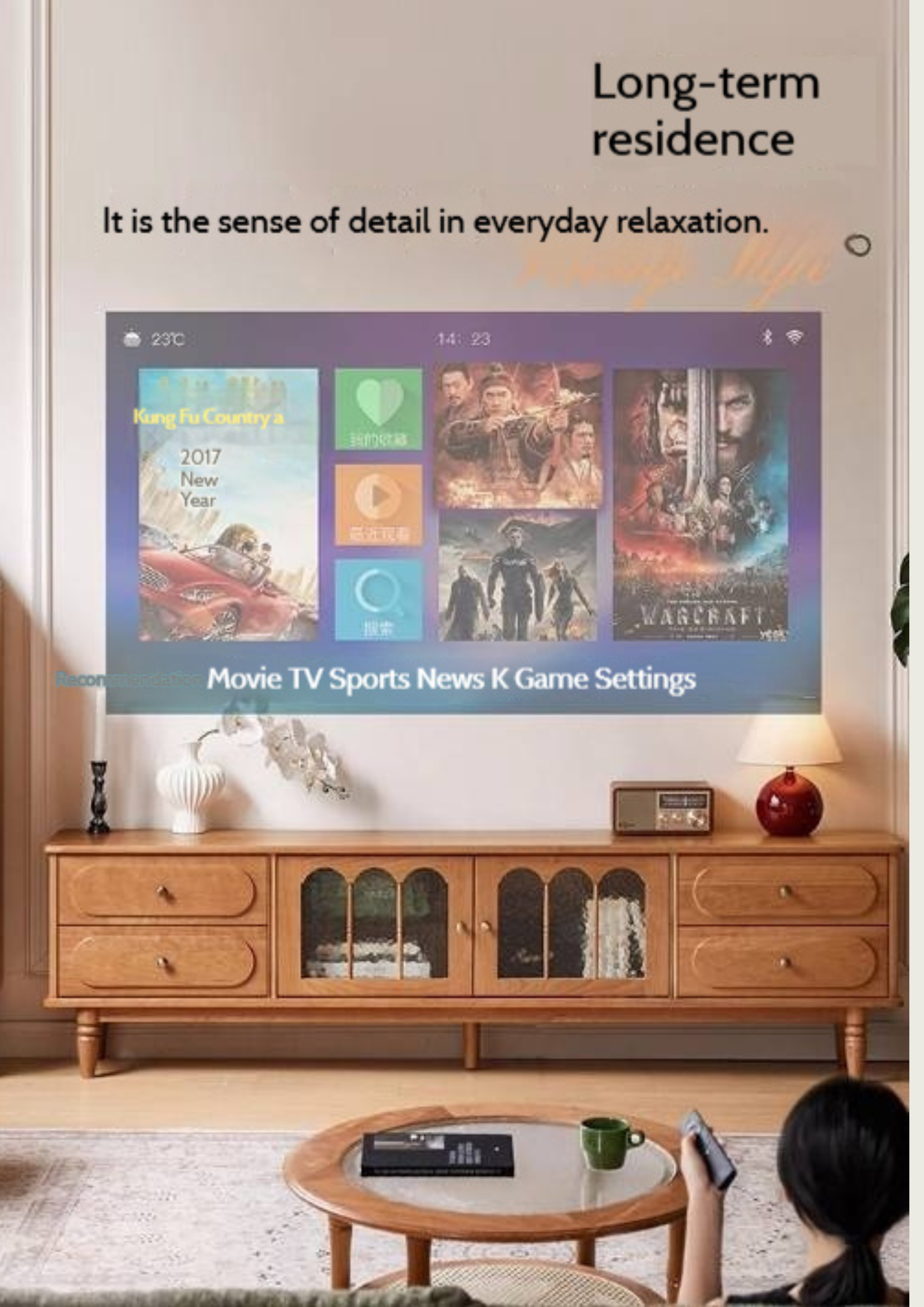 Cherry Solid Wood Style French Retro TV Stand