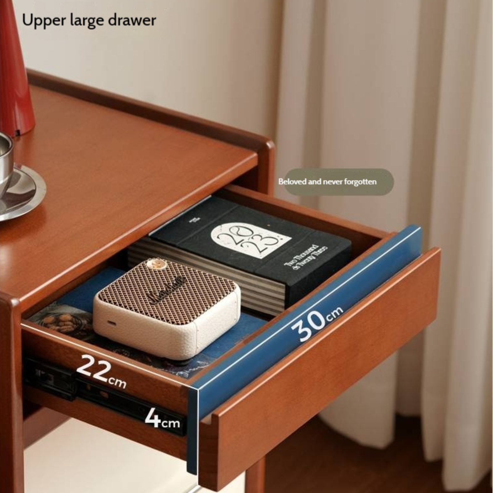 Poplar Solid Wood Vintage Side Table