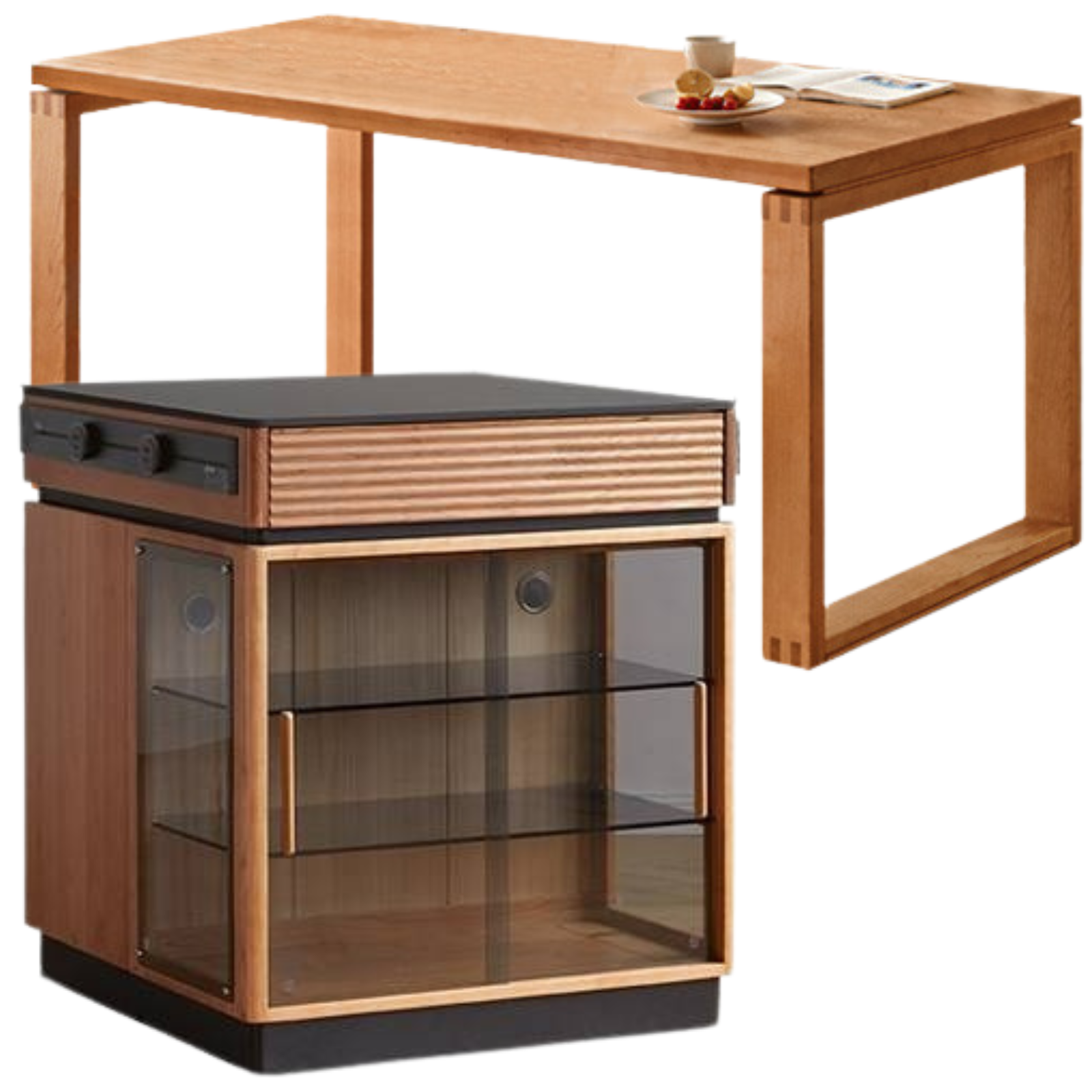 Cherry Solid Wood Retro Island Table