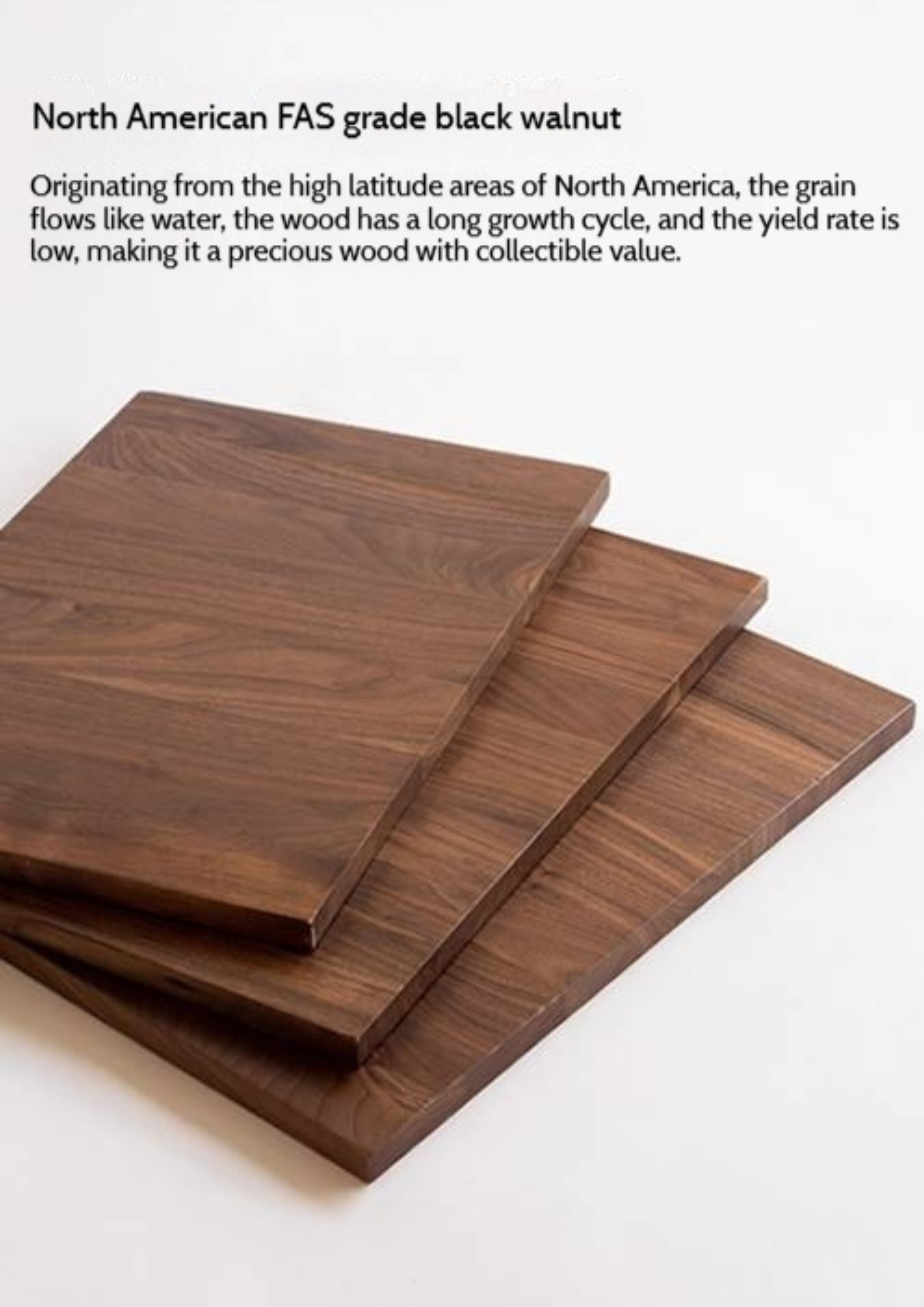 Black Walnut Solid Wood Luxury Office Desk