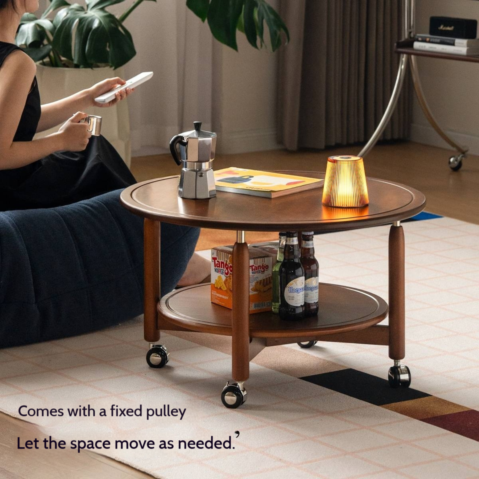 Poplar Solid Wood Antique Style Coffee Table