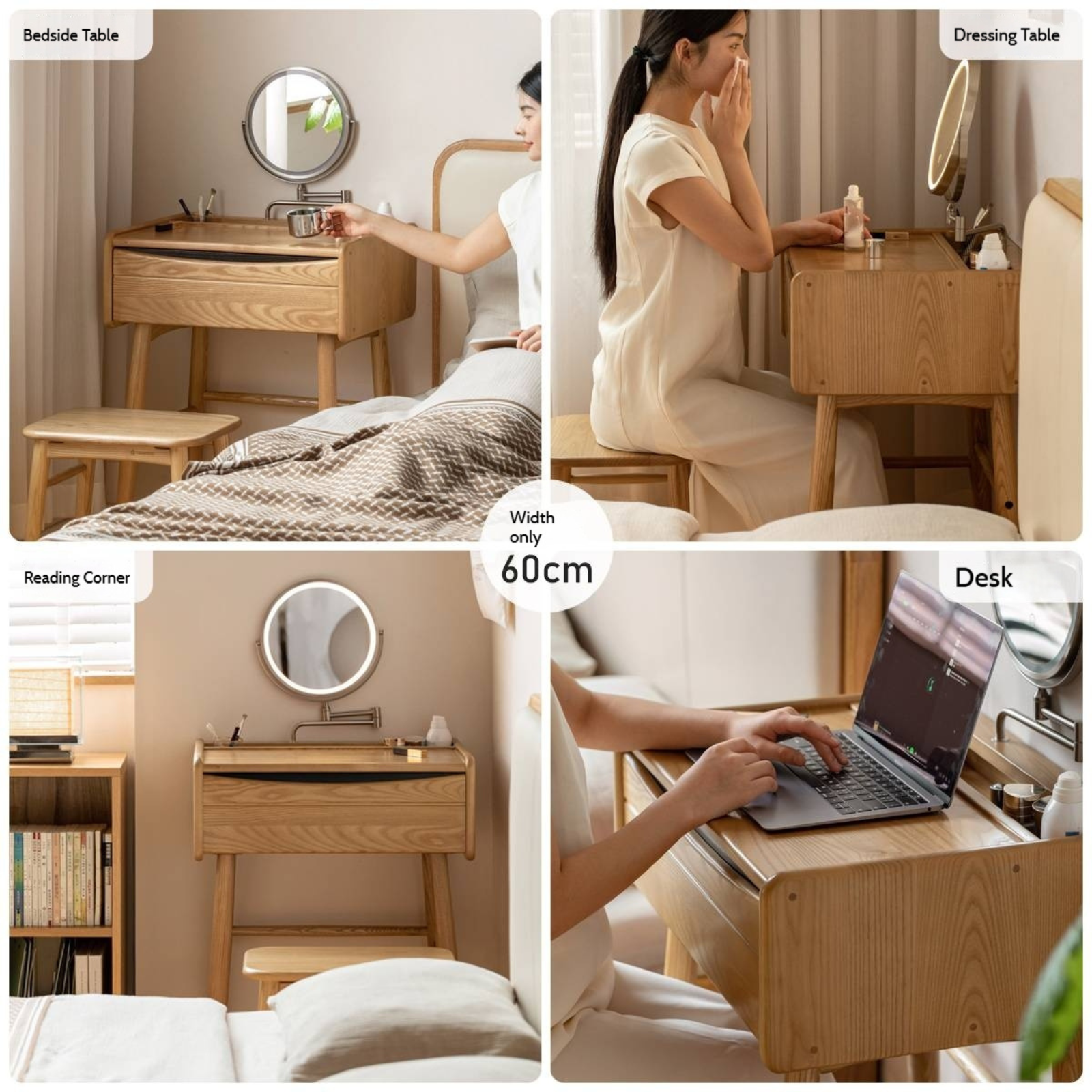 Ash Solid Wood Modern Dressing Table