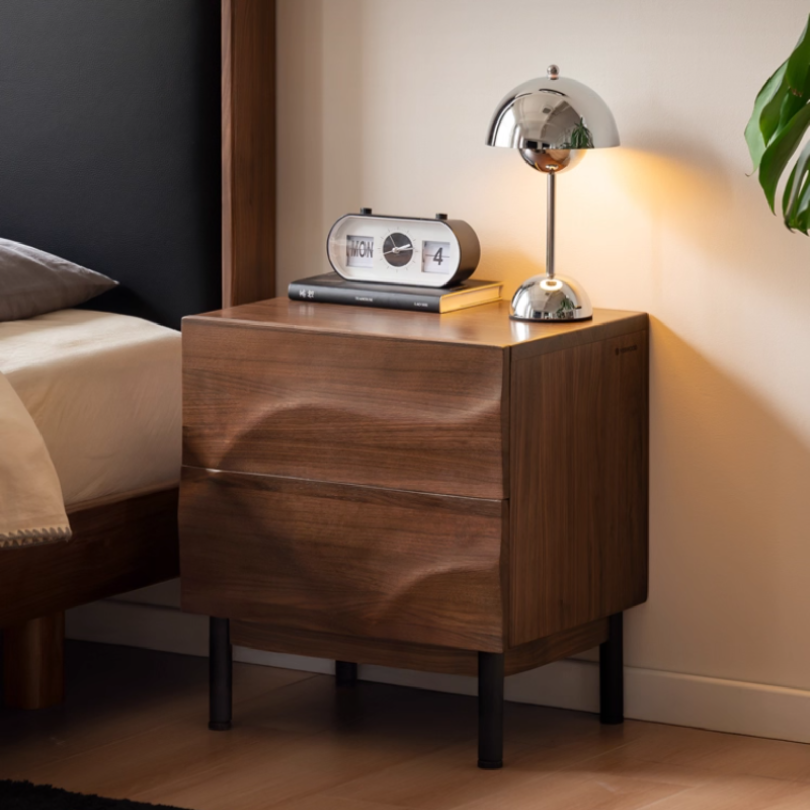 Black Walnut Solid Wood Luxury Nightstands