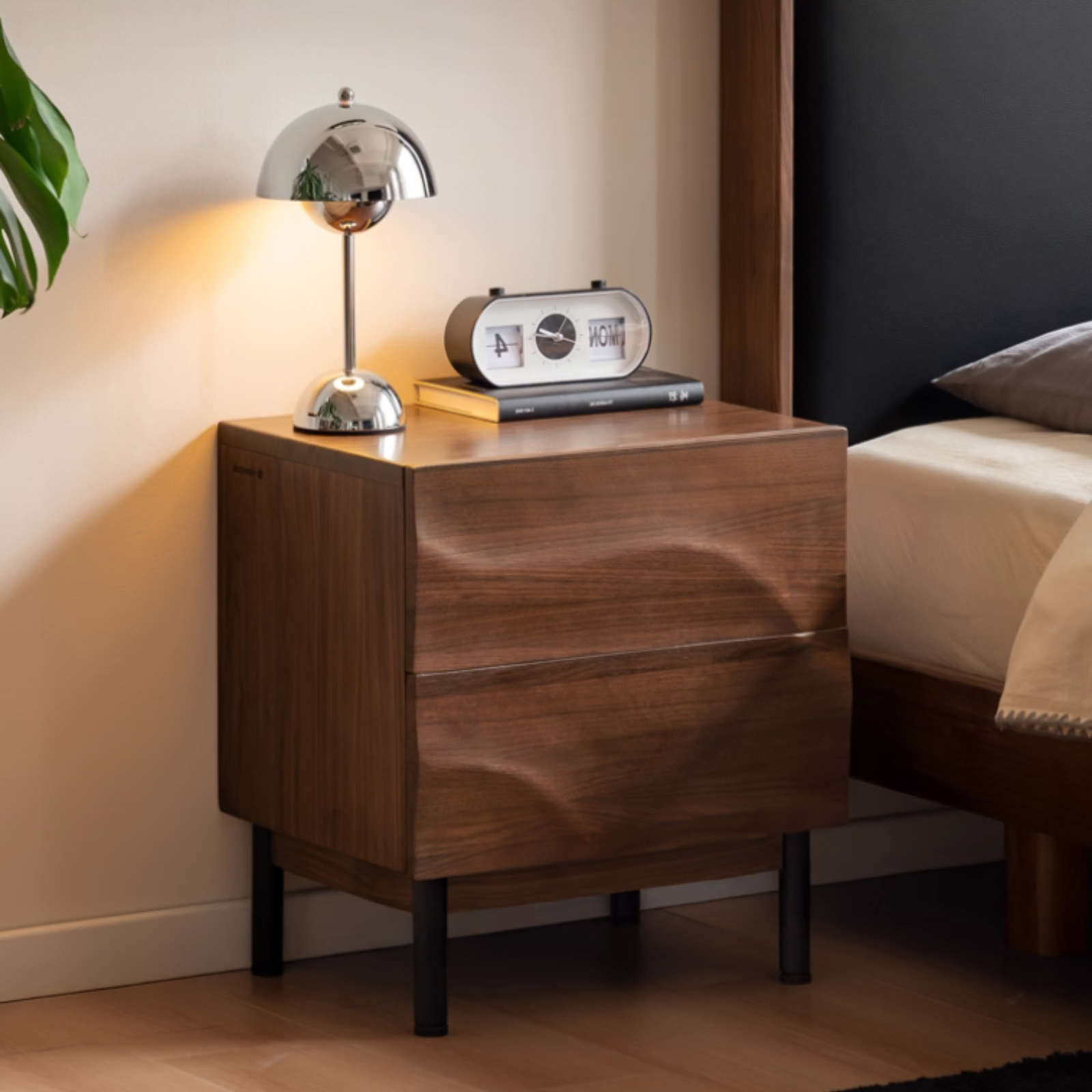 Black Walnut Solid Wood Luxury Nightstands