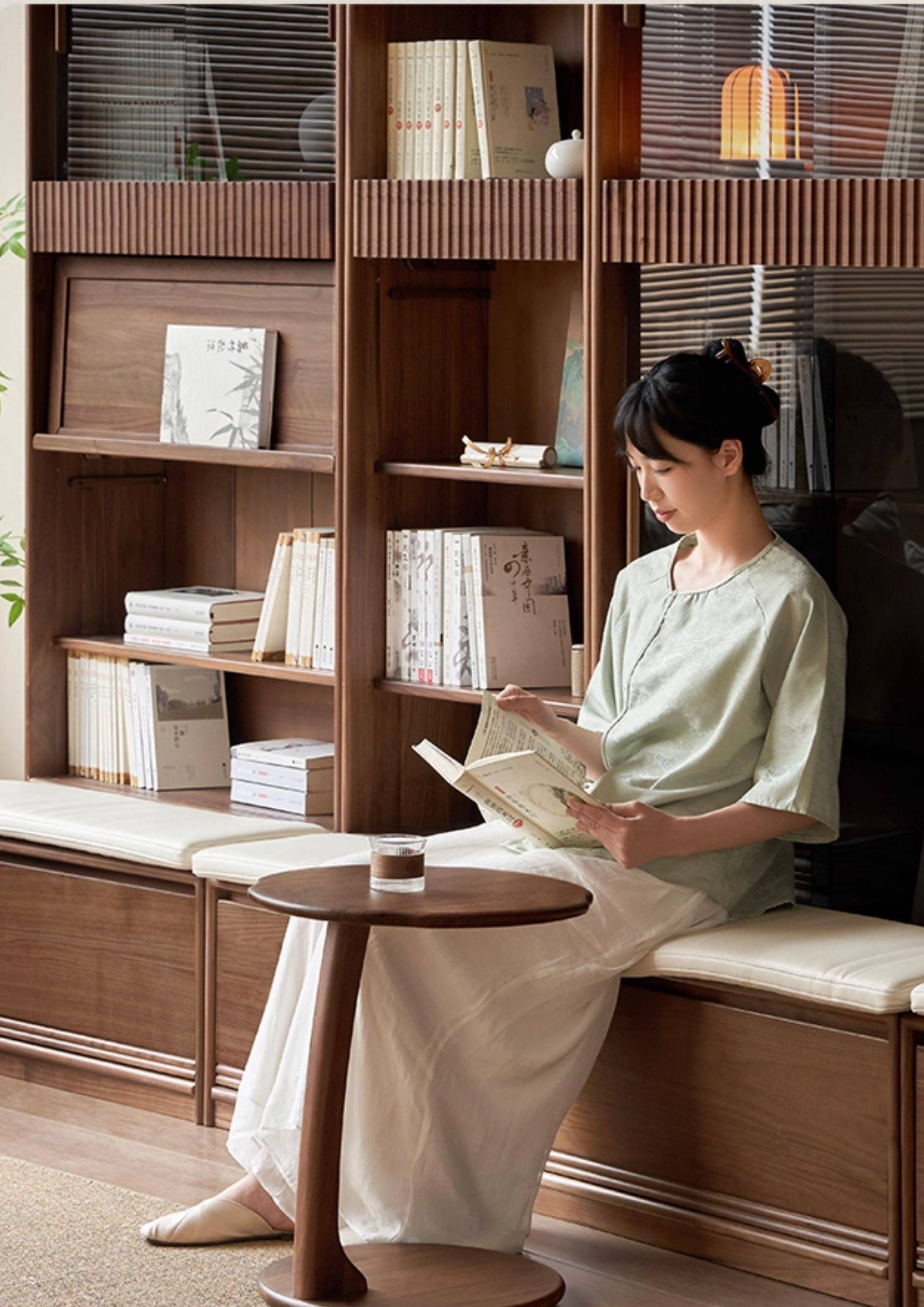 Ash Solid Wood Wall Combination Bookshelf