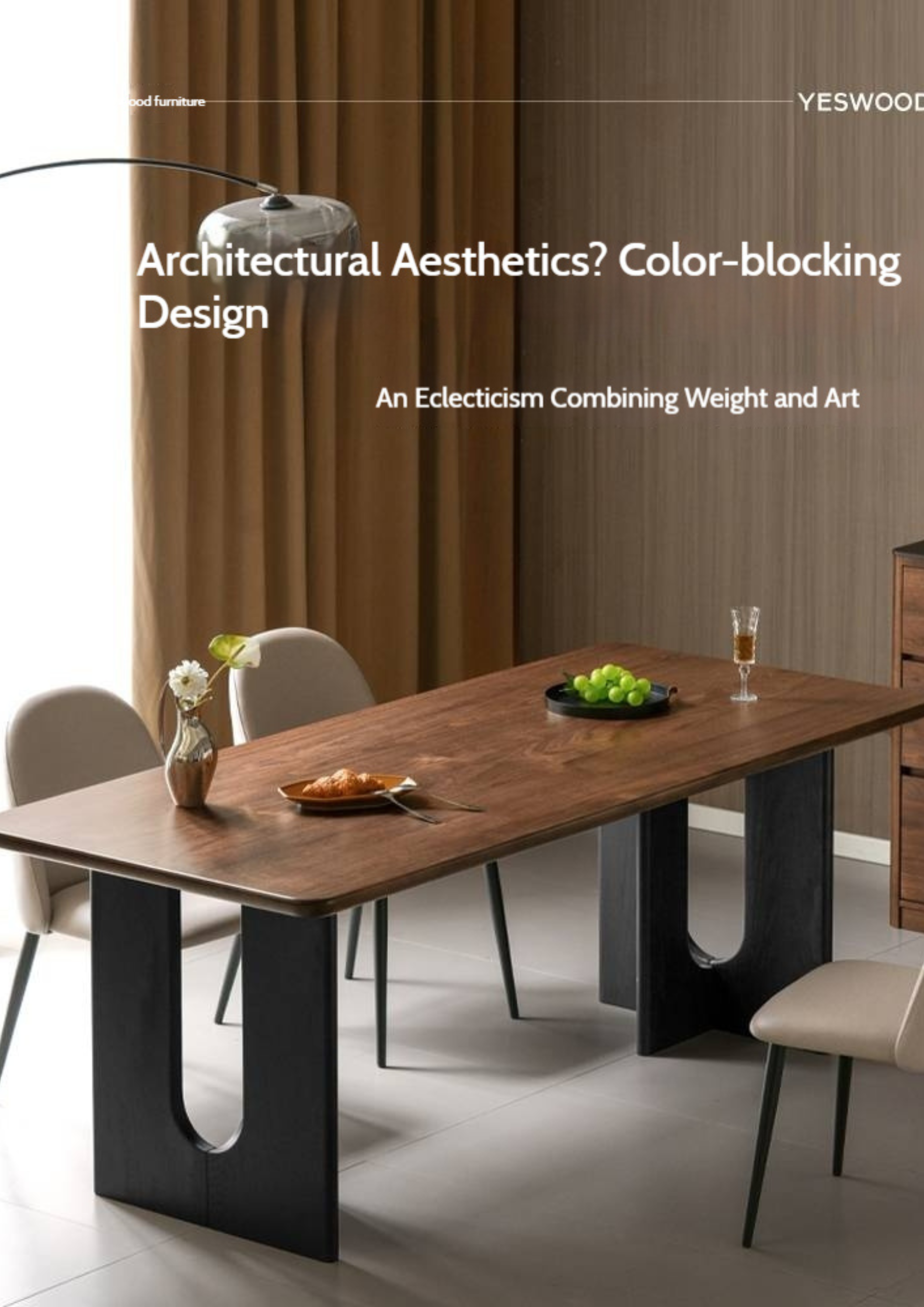 Black Walnut Solid Wood Light Luxury Dining Table
