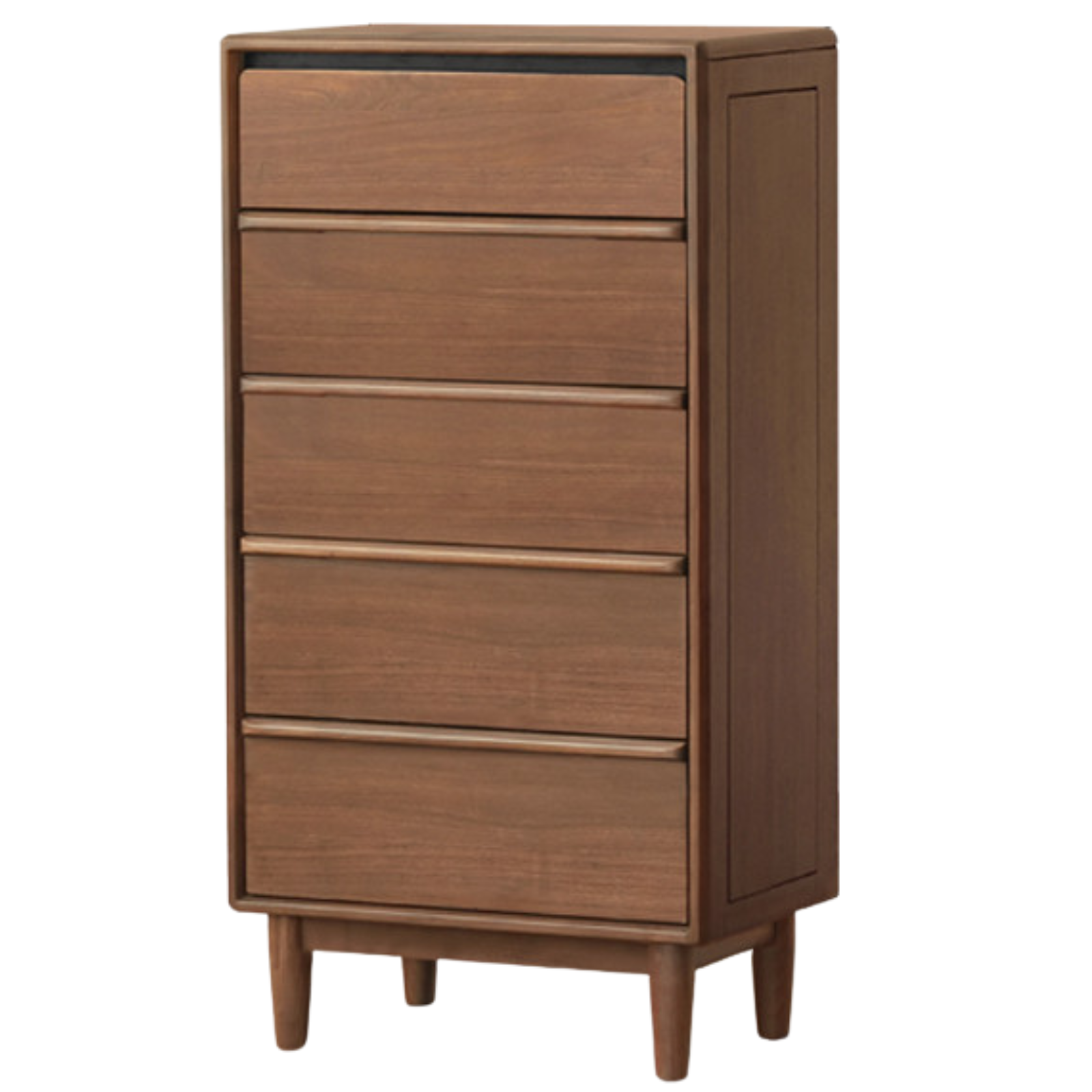 Black Walnut Solid Wood Cabinet Italian Light Luxury Chest of Drawers