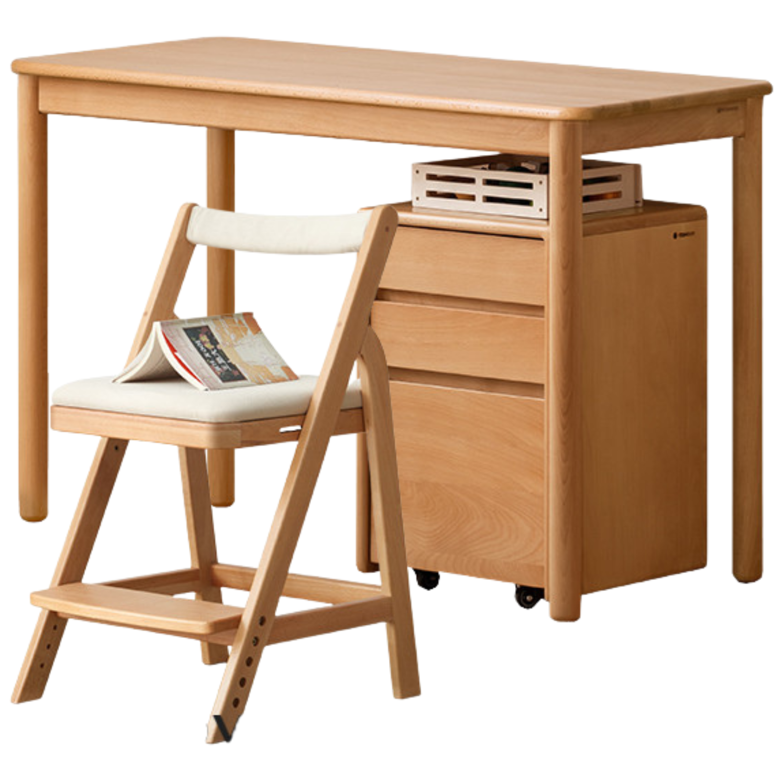 Beech Solid Wood Kids Study Table