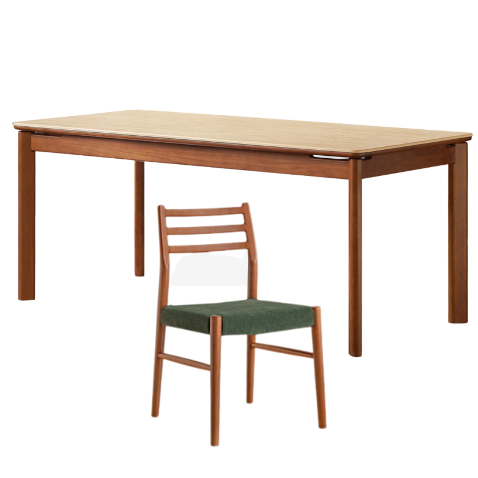 Tulipwood Solid Wood Vintage Style Restaurant Stone Slab Dining Table