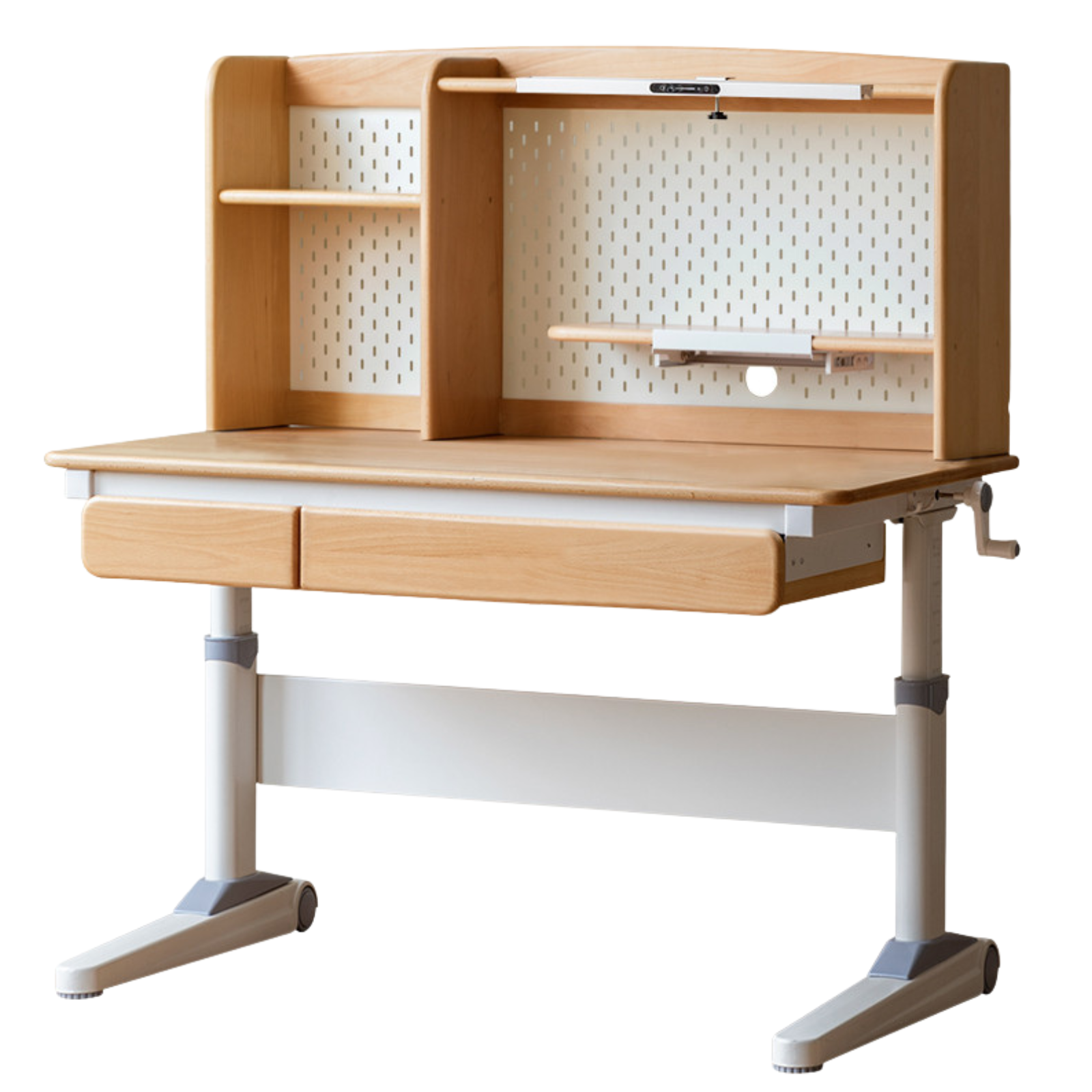 Beech Solid Wood Kids Raised and Lowered Study Table