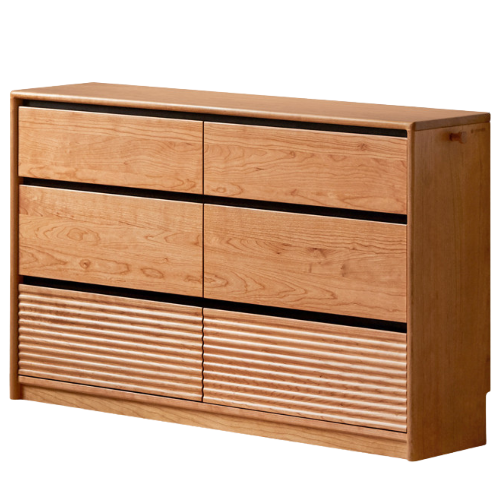 Cherry Solid Wood Retro Six-Drawer Chest