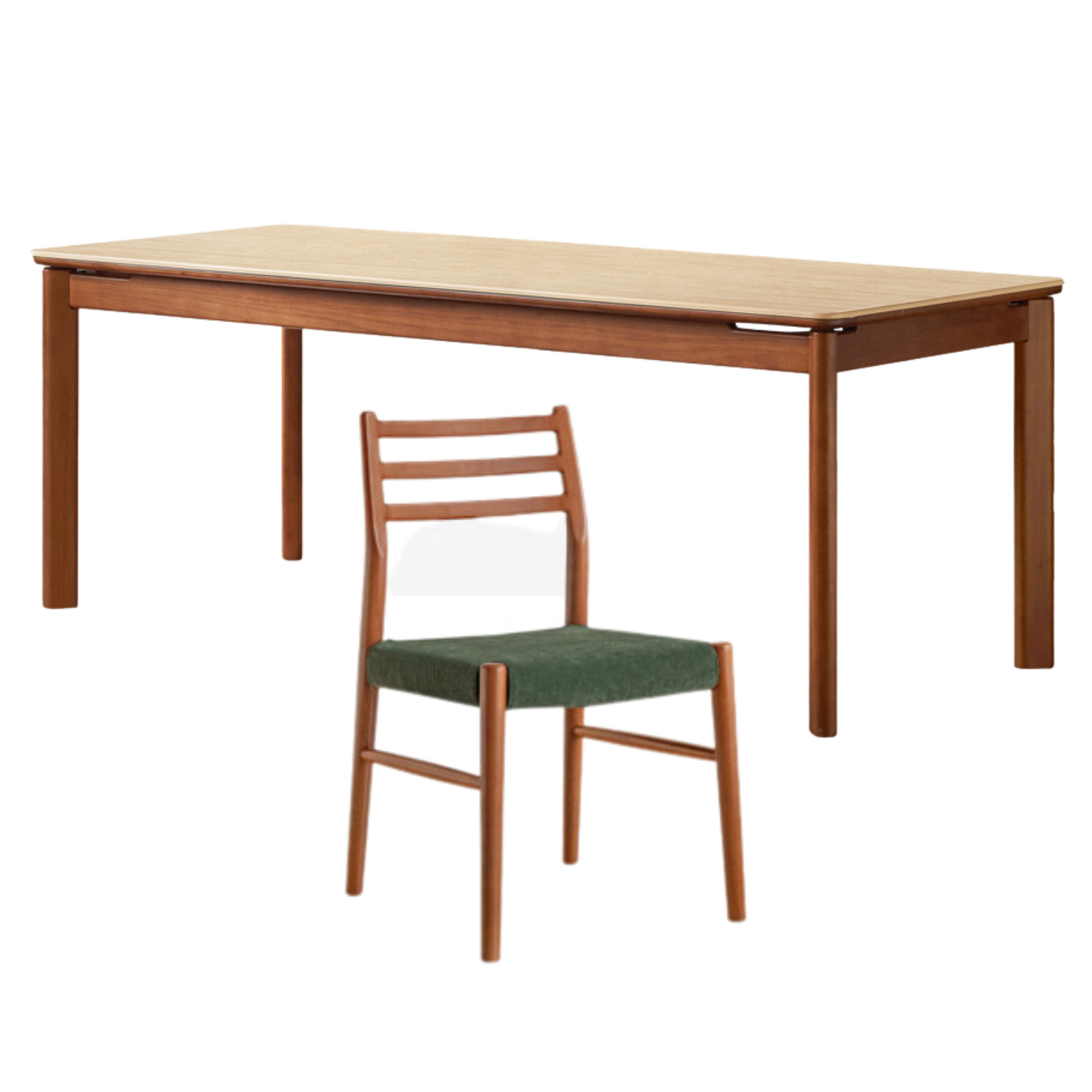 Tulipwood Solid Wood Vintage Style Restaurant Stone Slab Dining Table