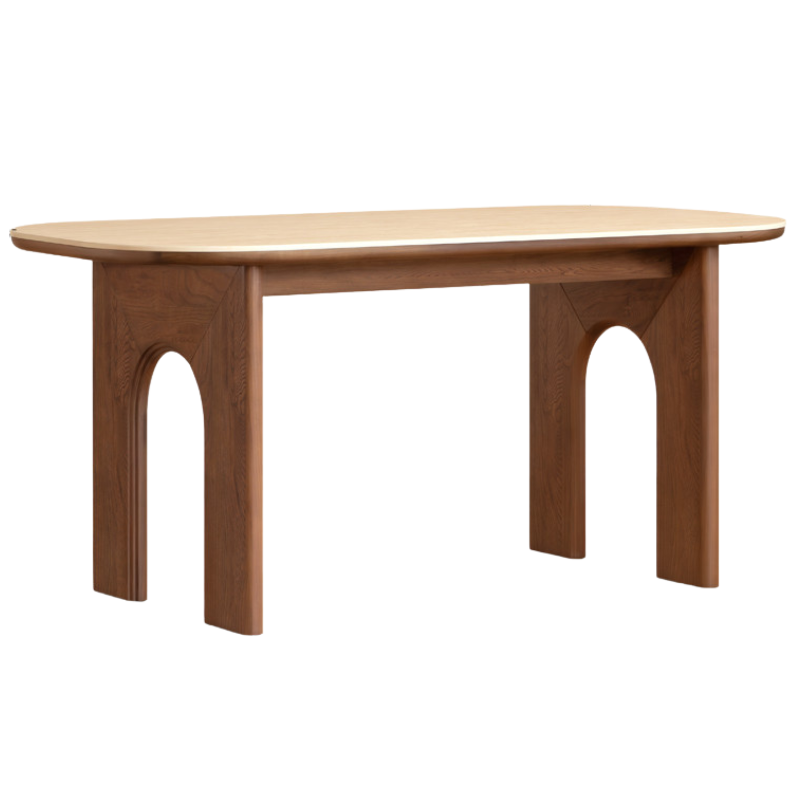 Black Walnut, Oak Solid Wood French Retro Style Dining Table