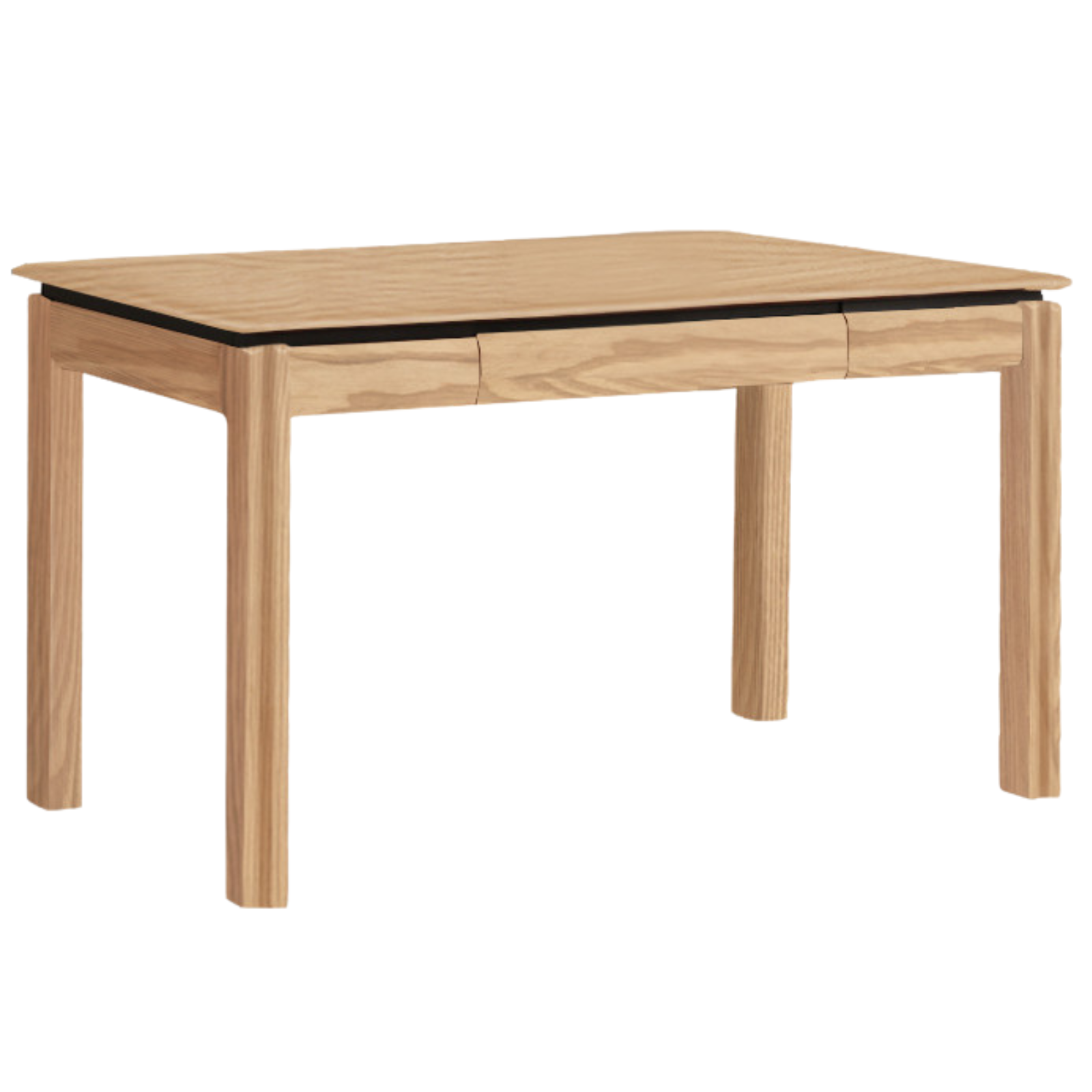 Oak, Ash Solid Wood Modern Minimalist Office Desk with Drawers