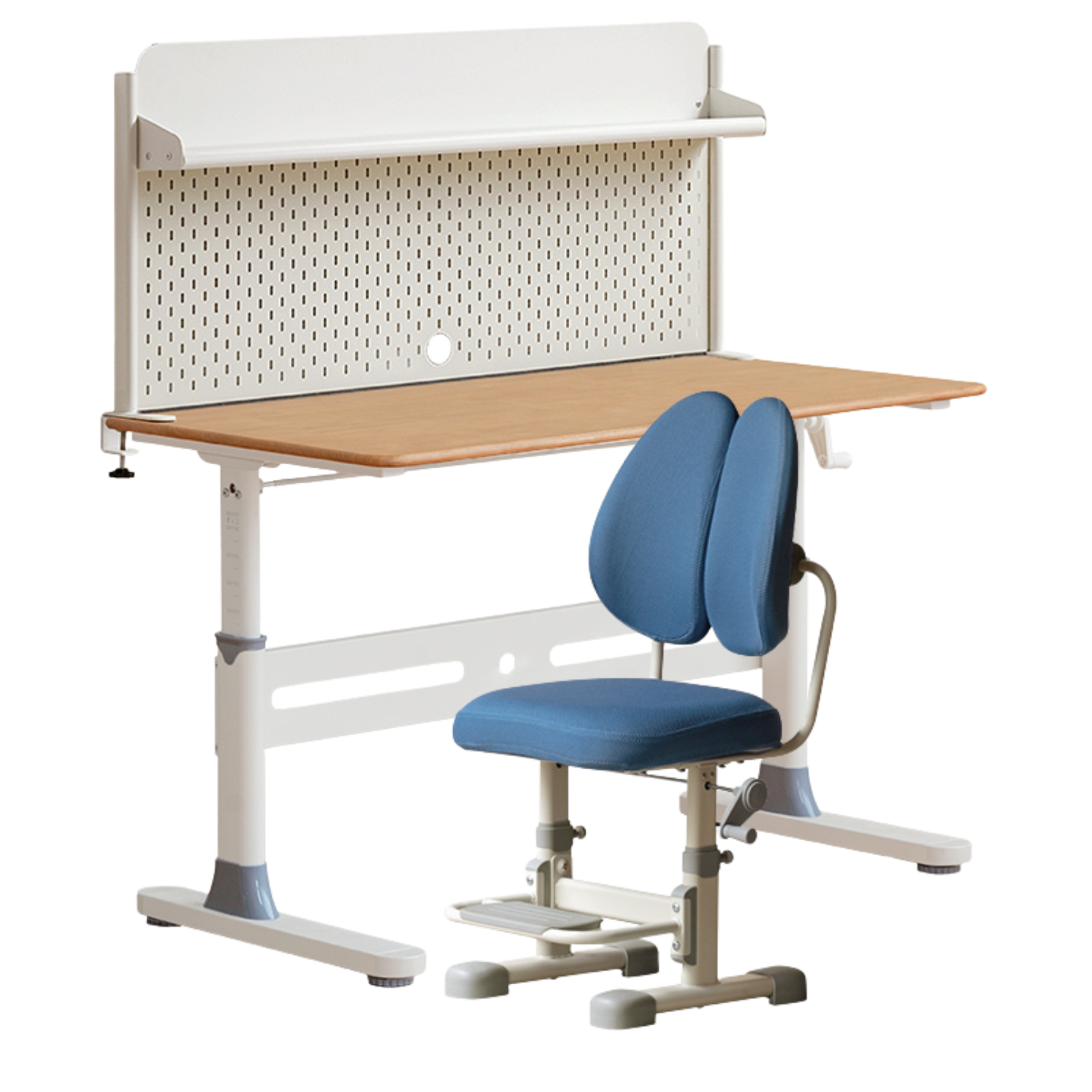 Beech, Solid Rubberwood Solid Wood Kids Liftable Desk