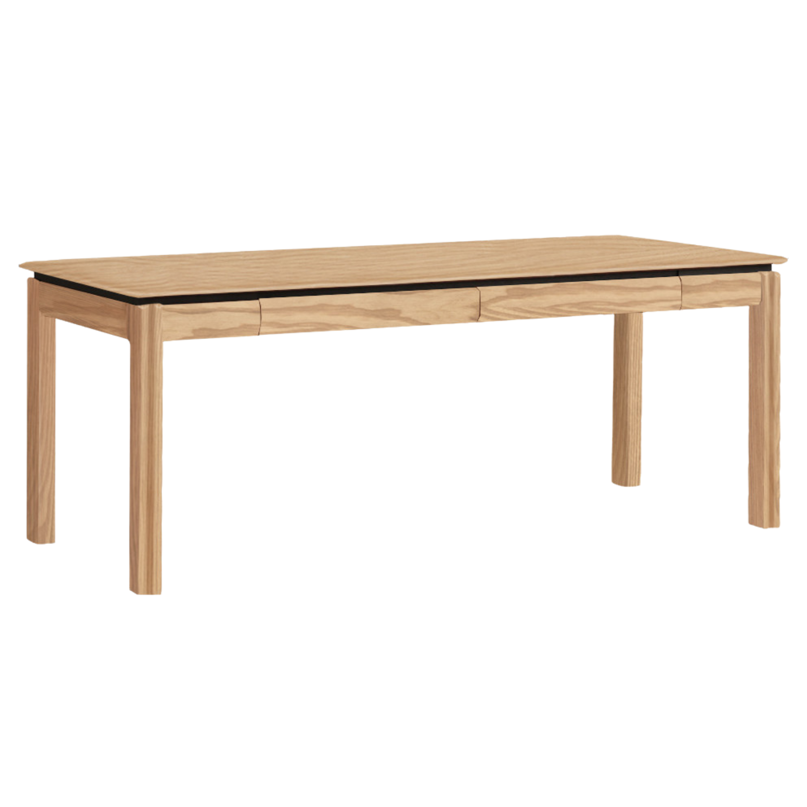 Oak, Ash Solid Wood Modern Minimalist Office Desk with Drawers