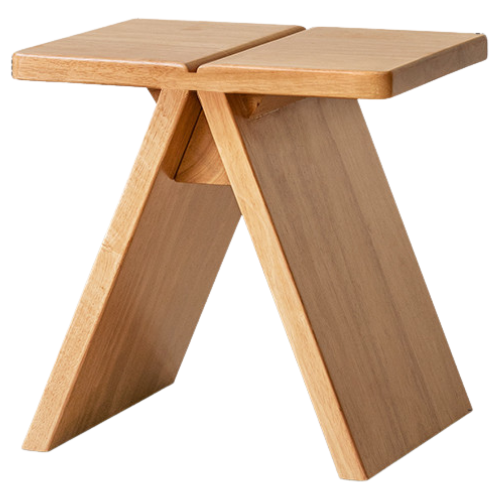Solid Rubberwood Modern Minimalist Square Shoe Changing Stool
