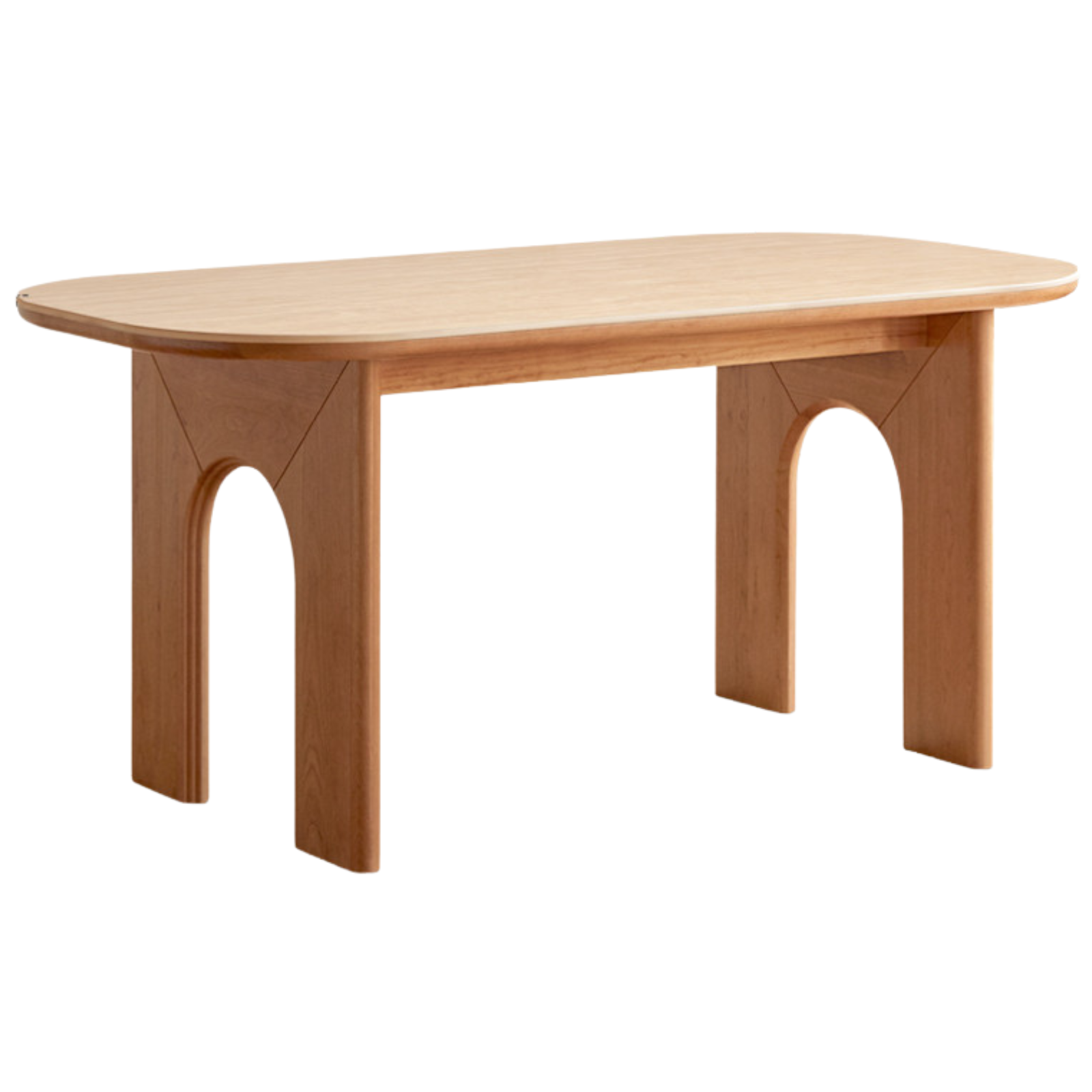 Cherry Solid Wood French Retro Style Slab Dining Table