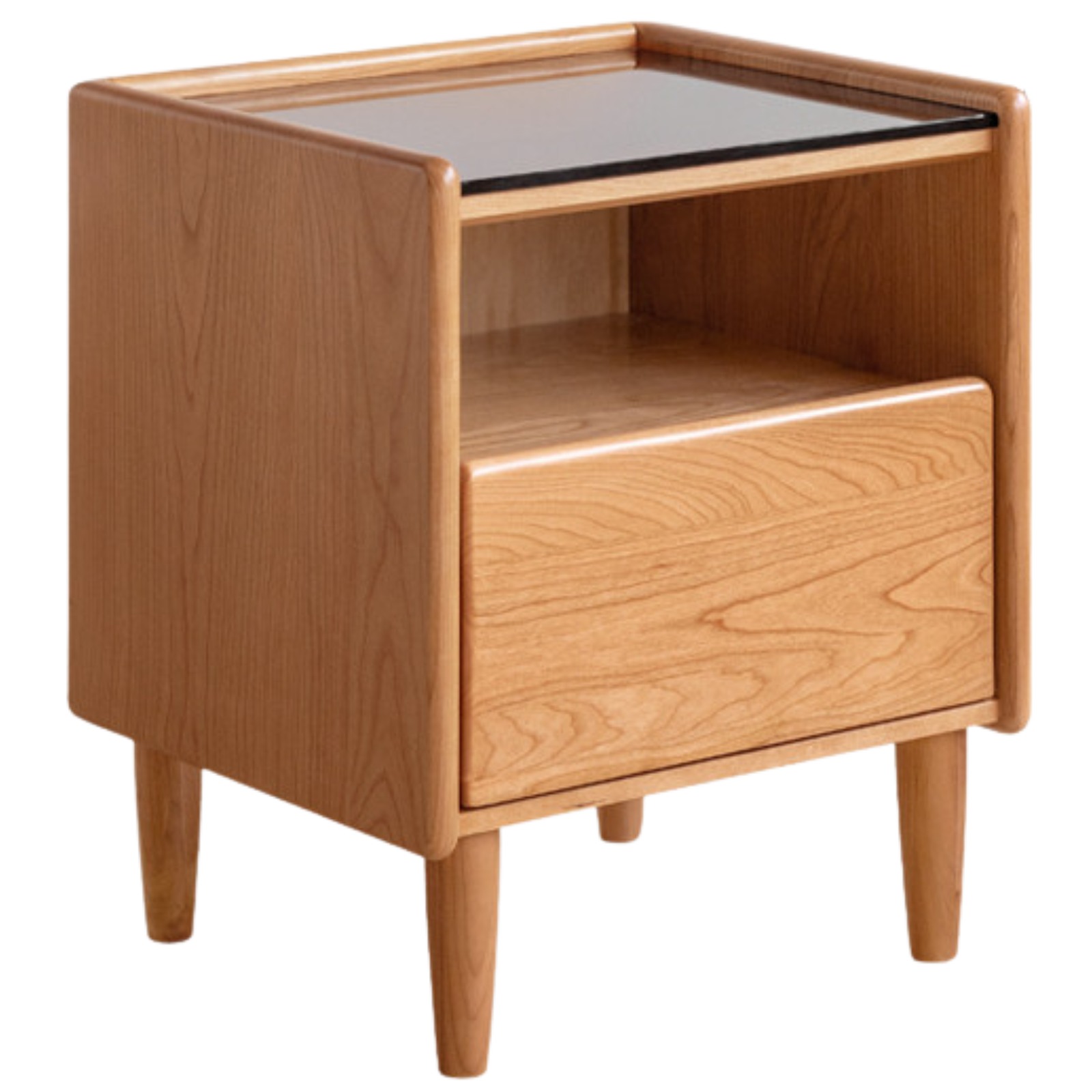 Cherry Solid Wood Retro Nightstand