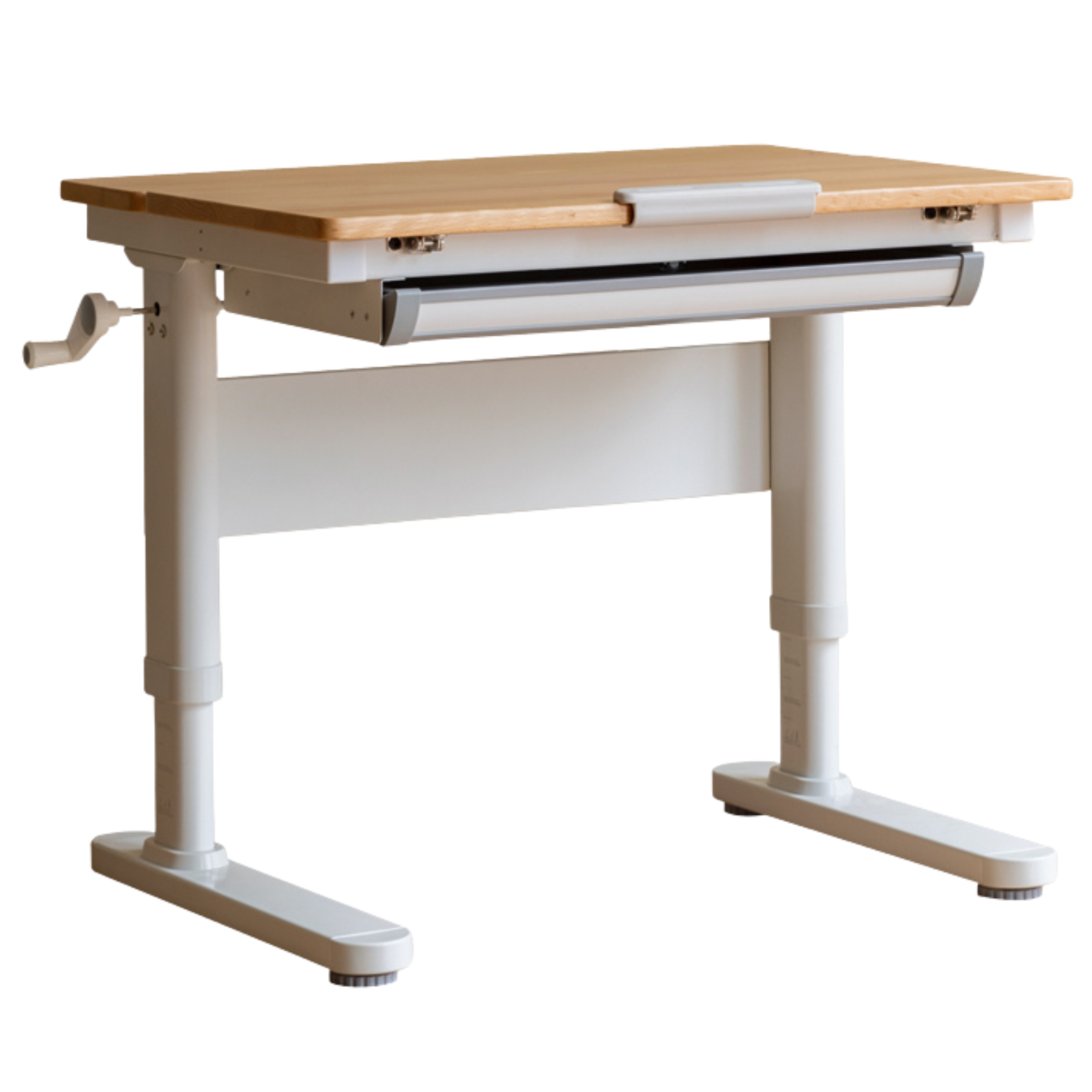 Beech, Solid Rubberwood Solid Wood Kids Liftable Desk