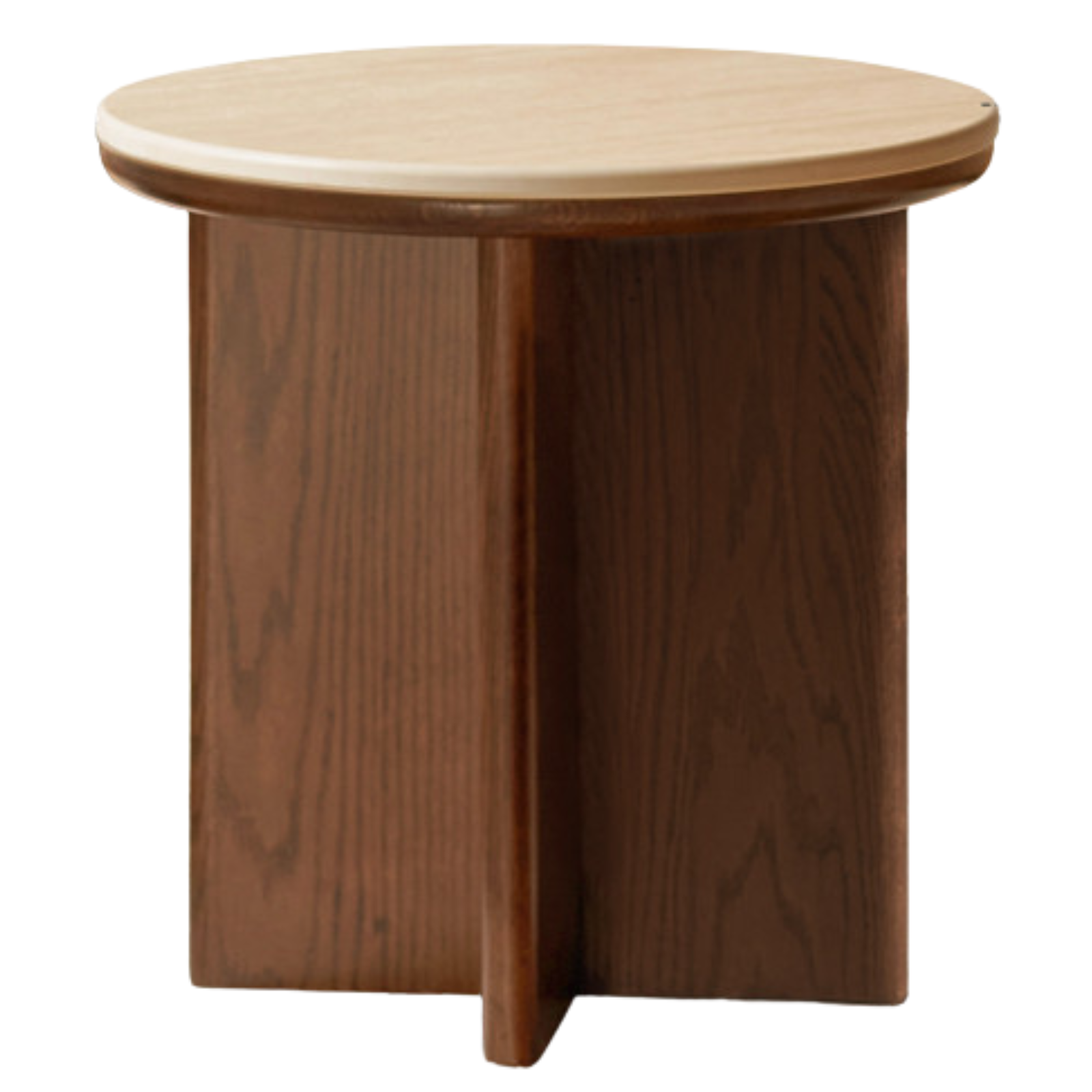 Oak Solid Wood Italian Light Luxury Style Slab Round Table
