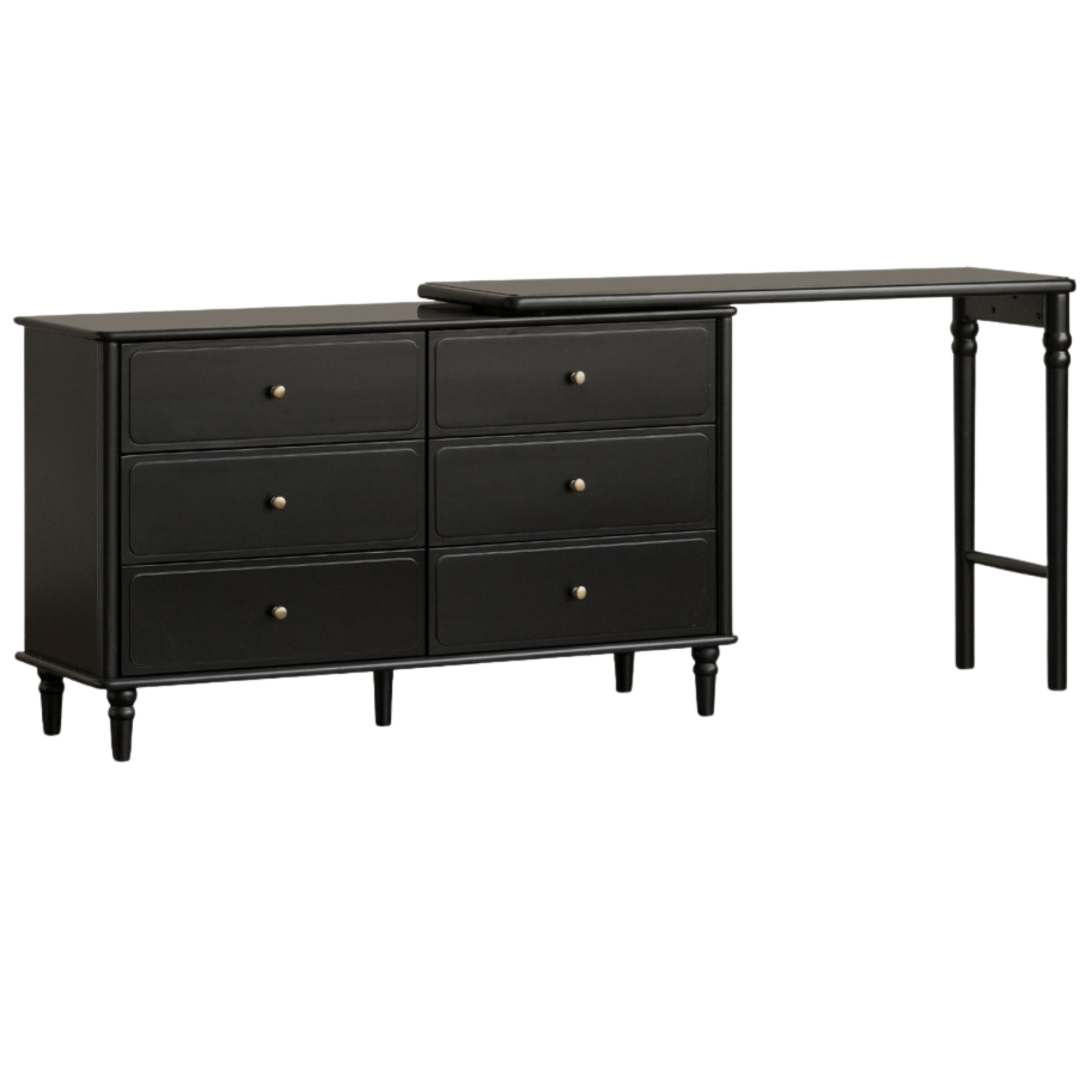 Solid Rubberwood French Retro Makeup Table