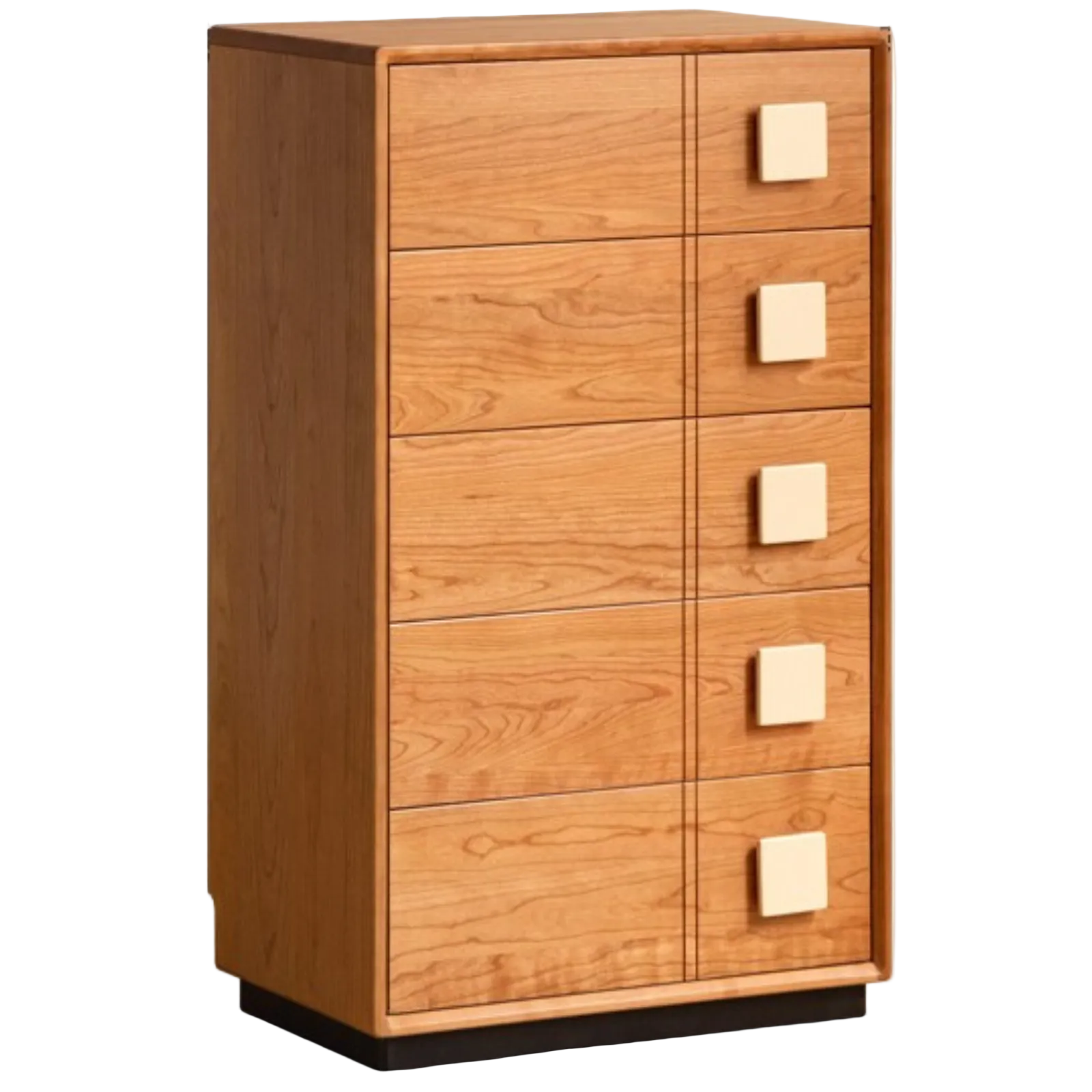 Cherry Solid Wood Retro Five-Drawer Chest